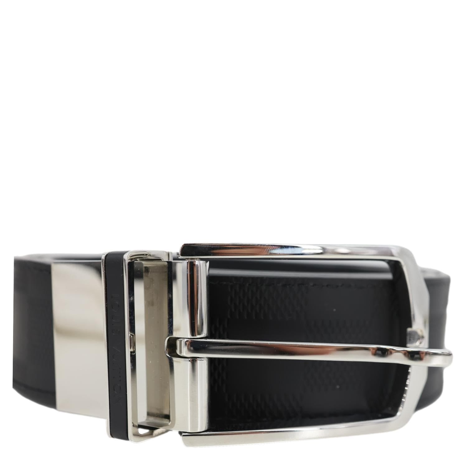 LOUIS VUITTON Damier Infini Belt Black Size 110/44