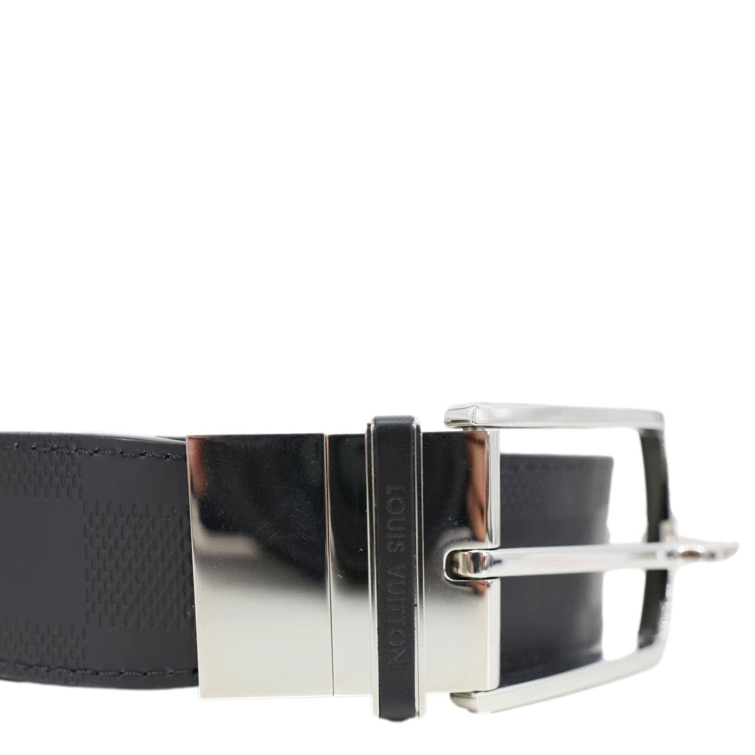 LOUIS VUITTON Damier Infini Belt Black Size 110/44