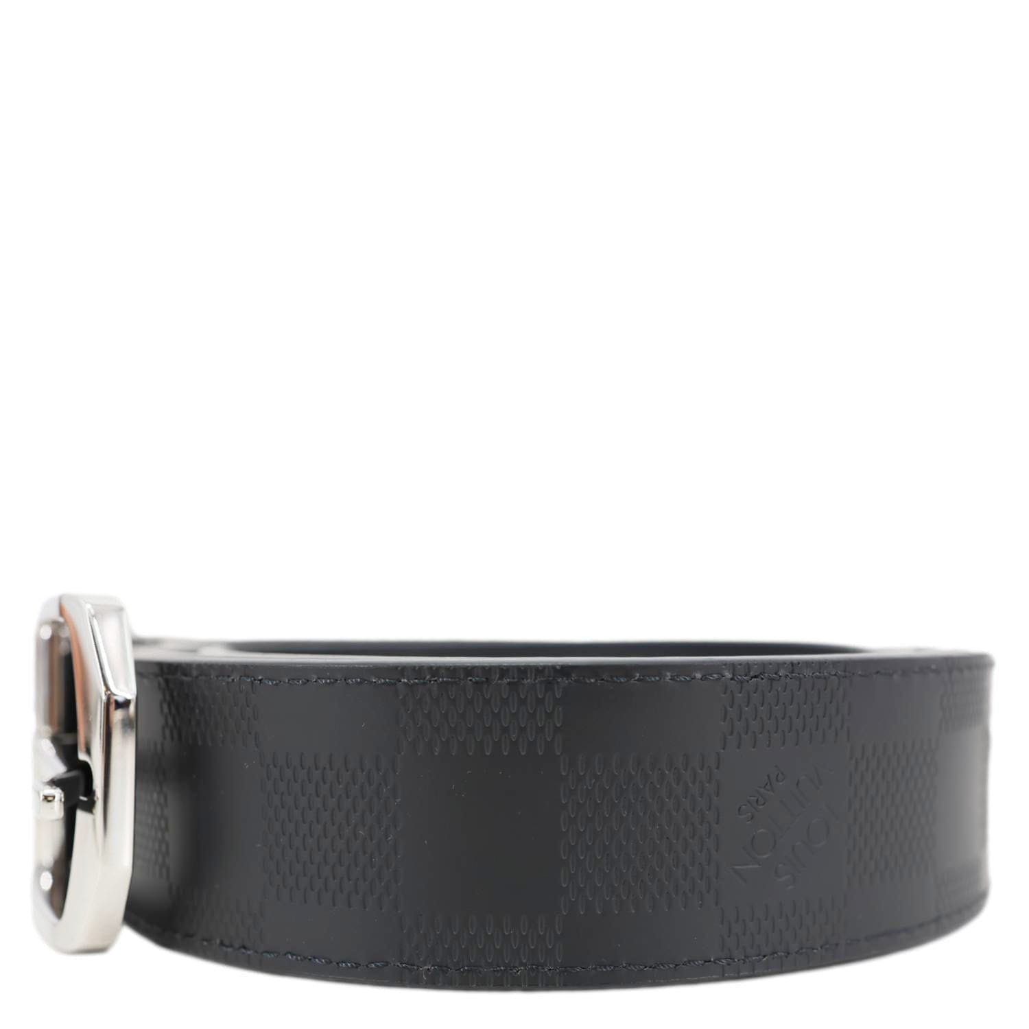 LOUIS VUITTON Damier Infini Belt Black Size 110/44
