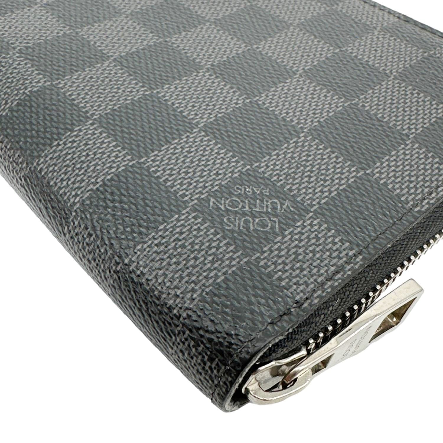 Louis Vuitton Trunks And Lock Damier Graphite Zippy Organizer Wallet Black