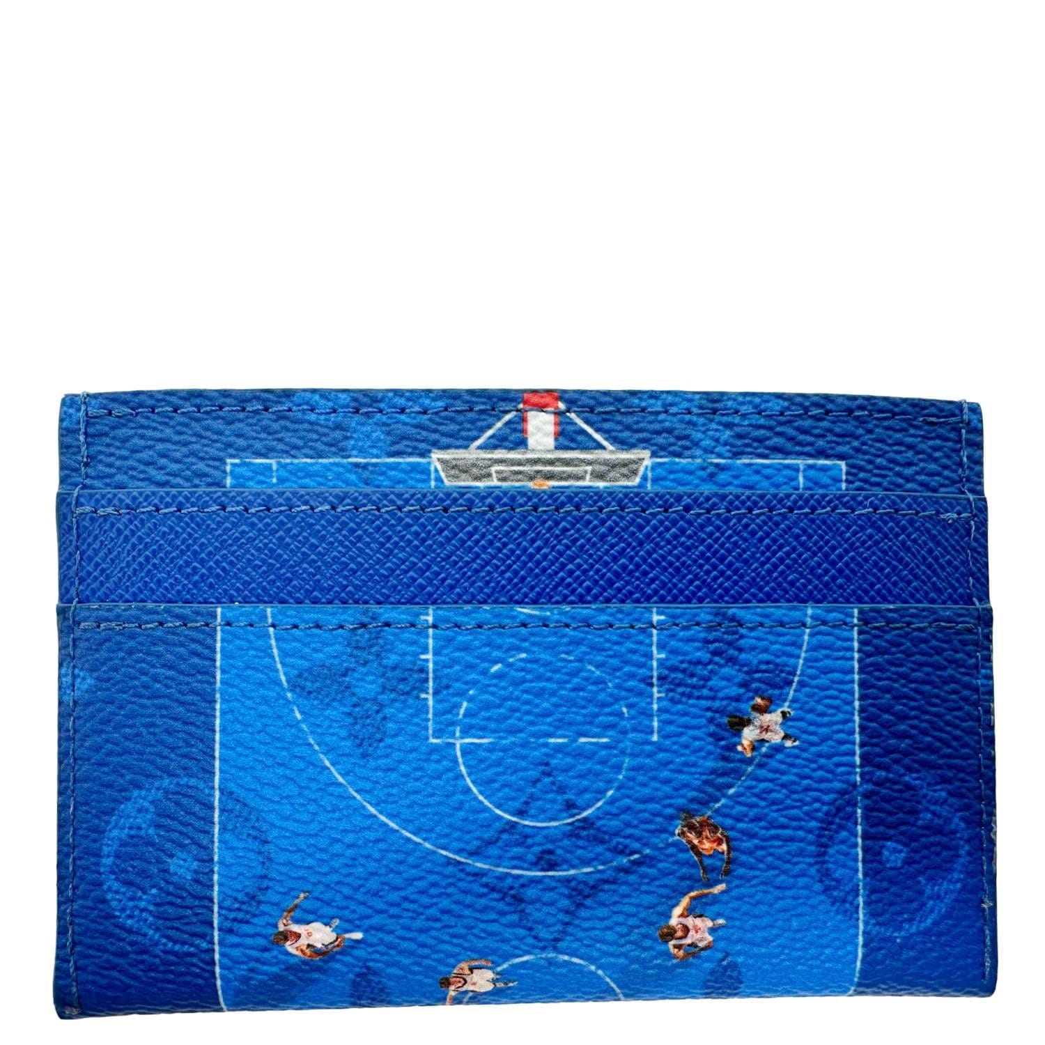 LOUIS VUITTON Basketball Monogram Canvas Double Card Holder Blue