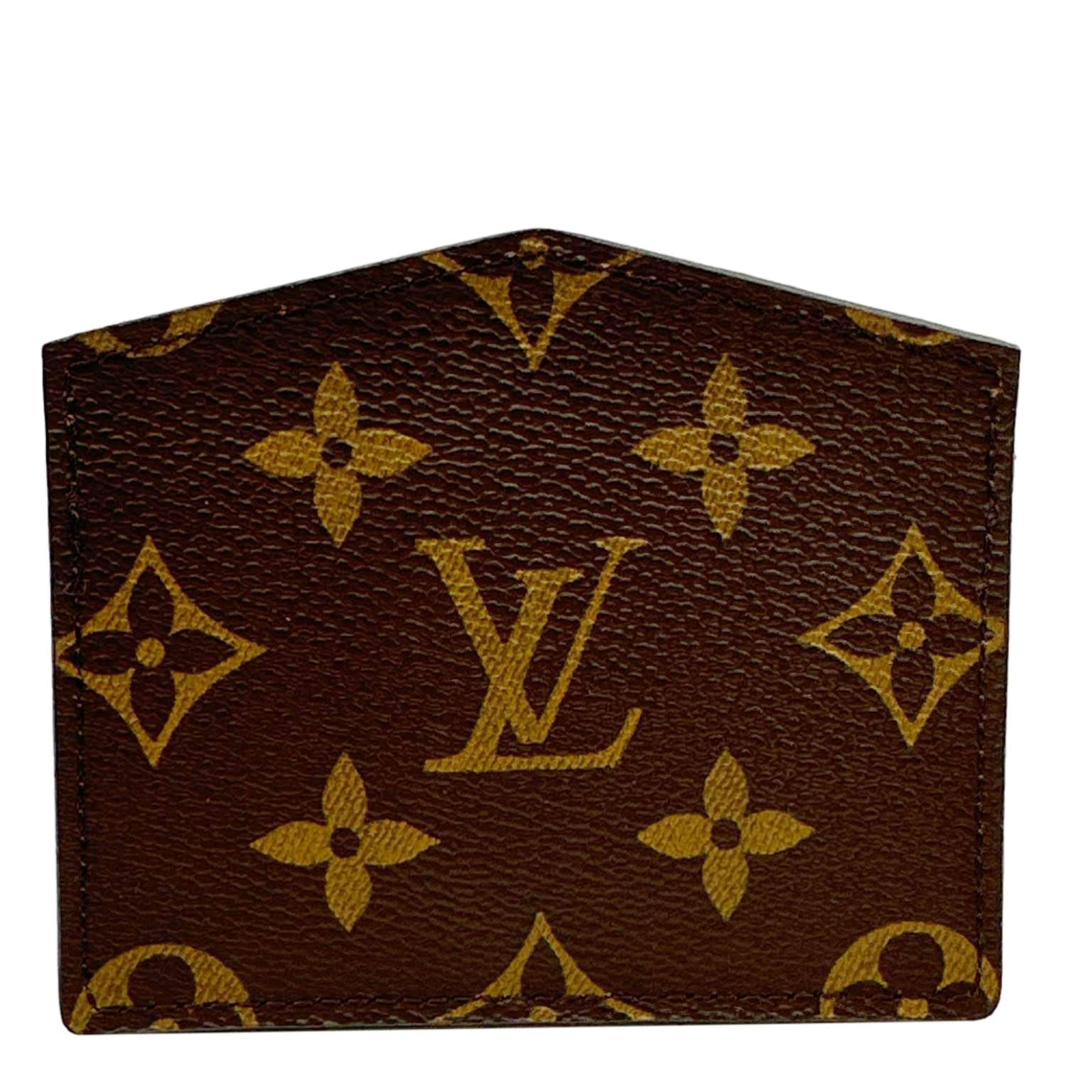 LOUIS VUITTON Tribal Mask Monogram Canvas Card Holder Brown