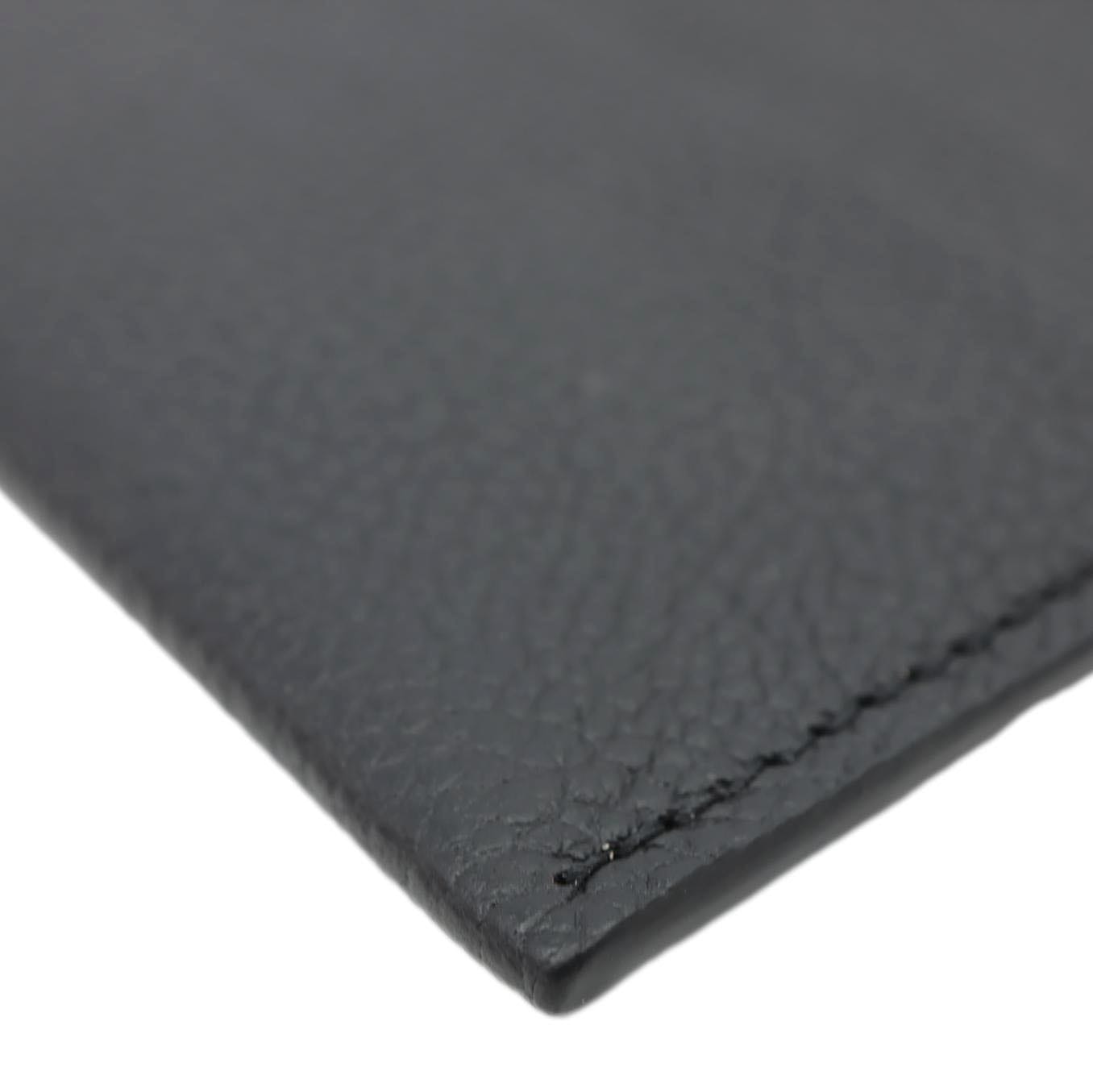 LOUIS VUITTON Felicie Calfskin Leather Card Holder Black