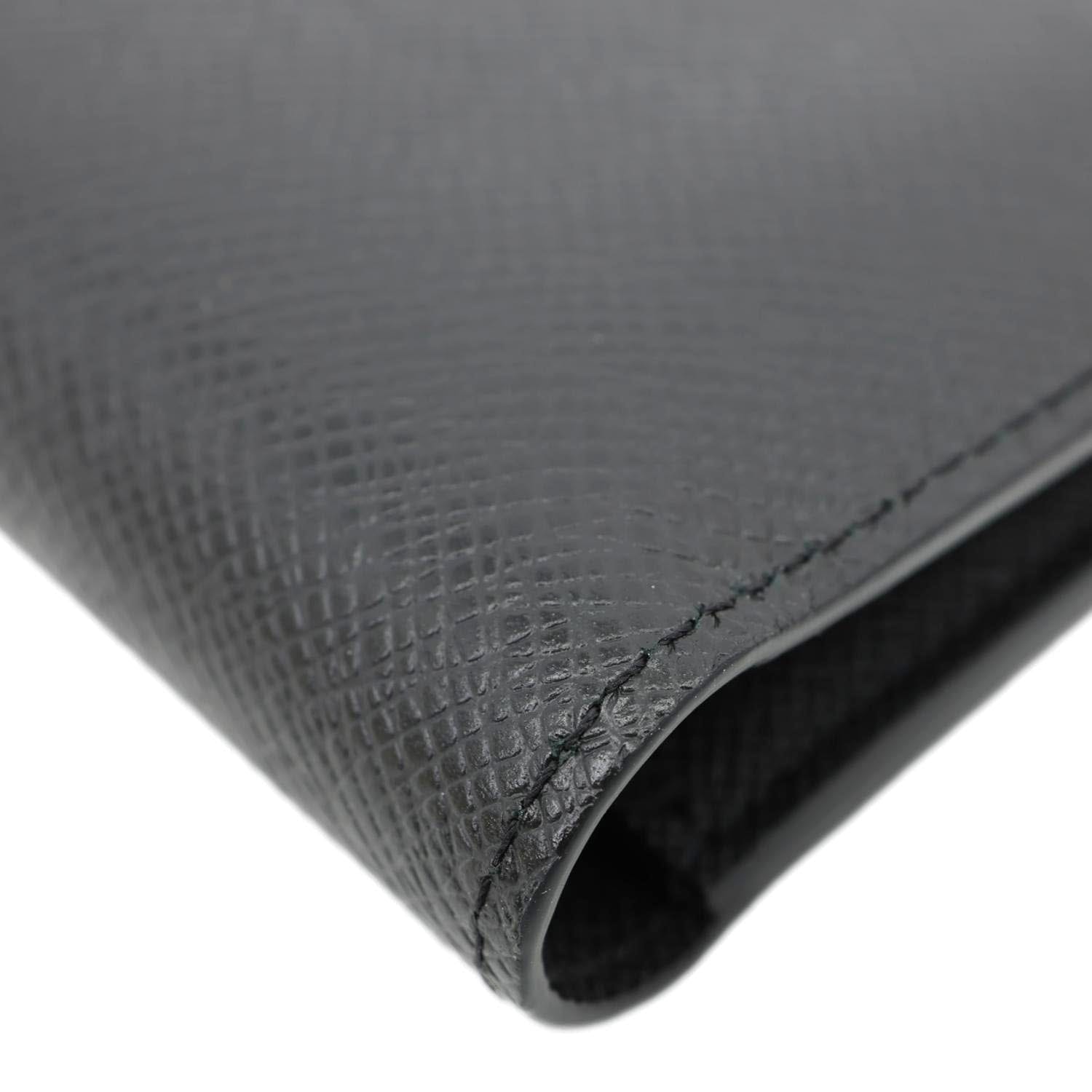 LOUIS VUITTON Amerigo Taiga Leather Wallet Black