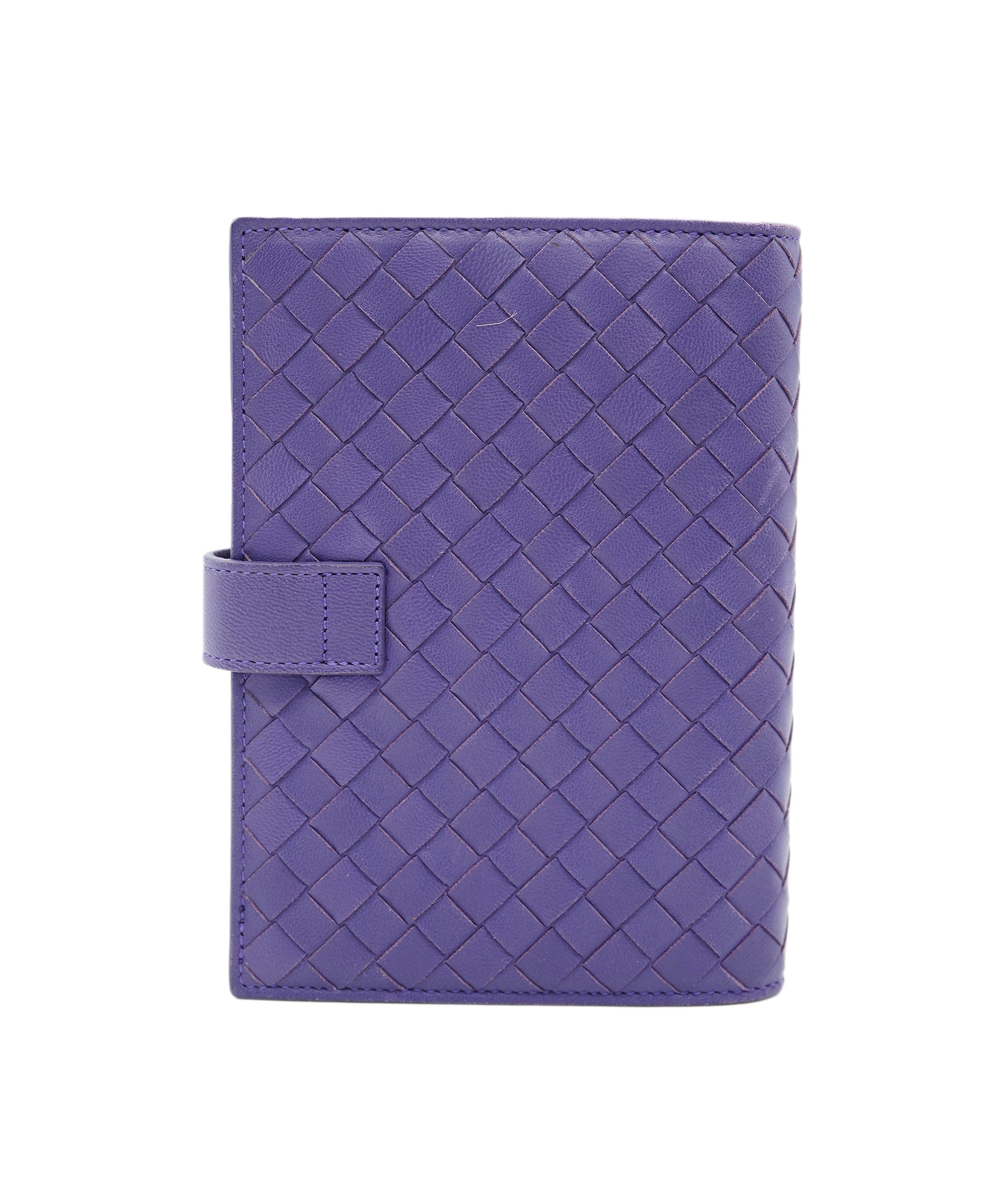 BOTTEGA VENETA INTRECCIATO agenda Day Planner Cover Leather Purple Auth mr053 DBXS1669