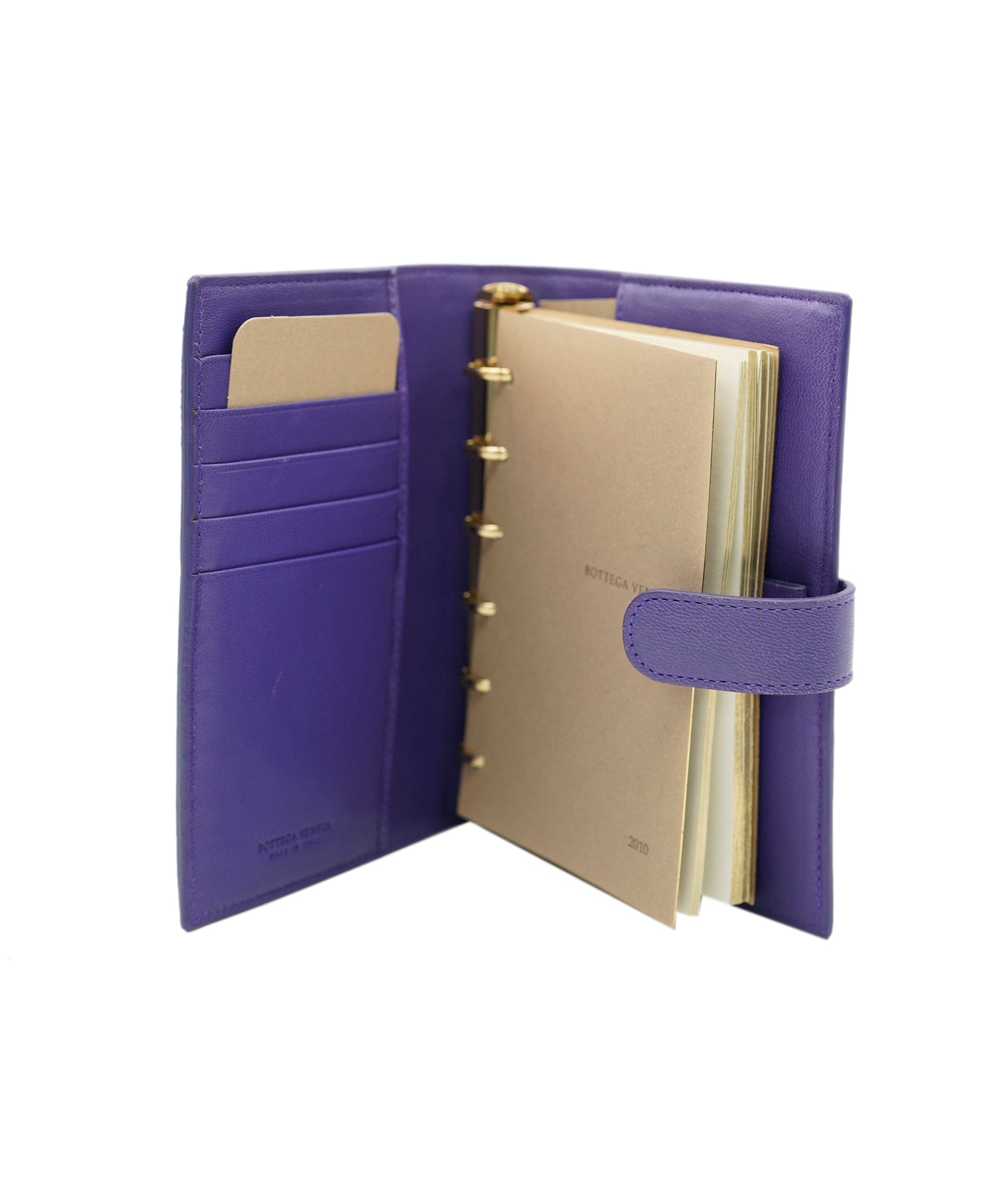 BOTTEGA VENETA INTRECCIATO agenda Day Planner Cover Leather Purple Auth mr053 DBXS1669