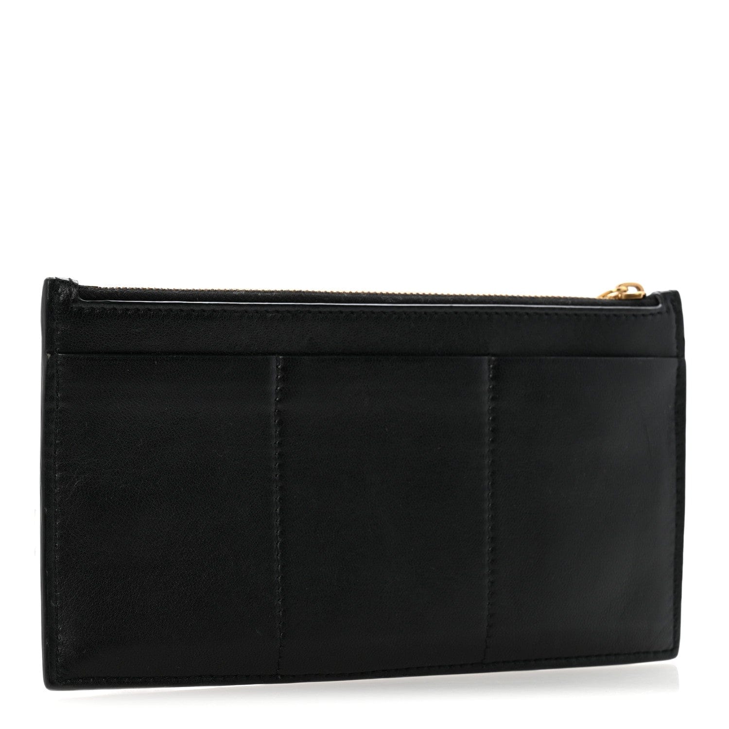 Bottega Veneta Lambskin Maxi Intrecciato Bill Pouch Black