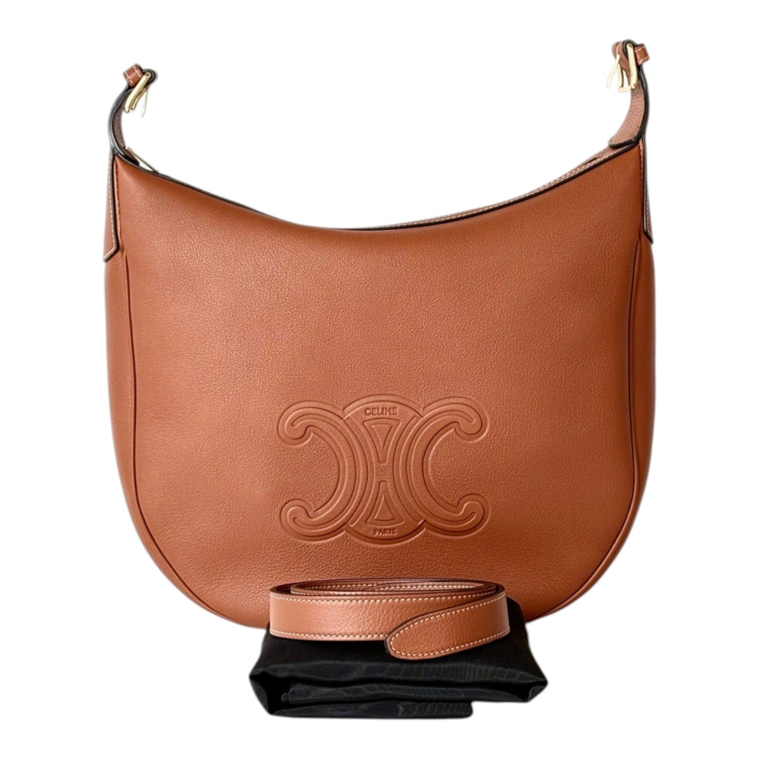 Celine Brown Triomphe Hobo Bag