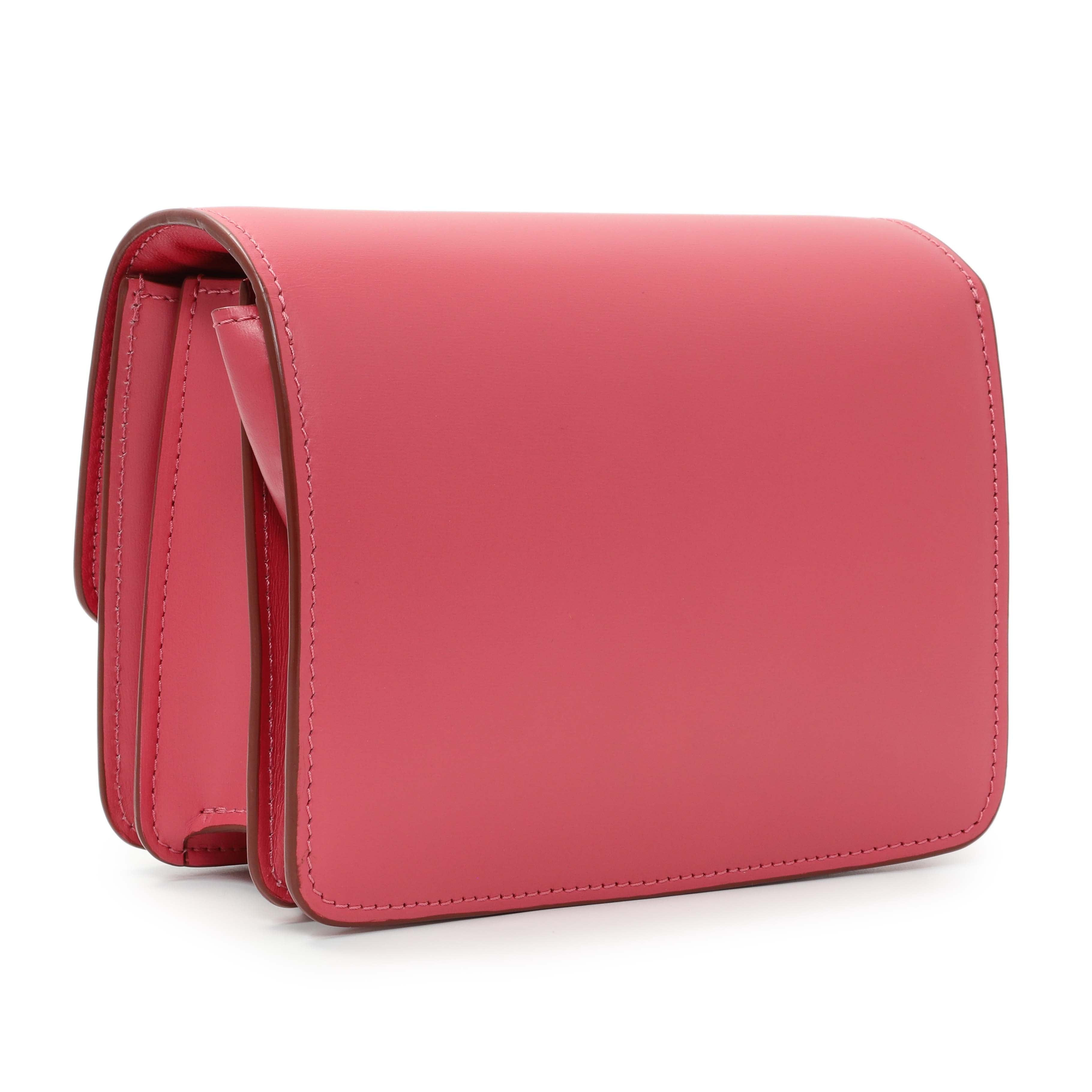 Celine Pink Box Calfskin Small Classic Box Flap Bag