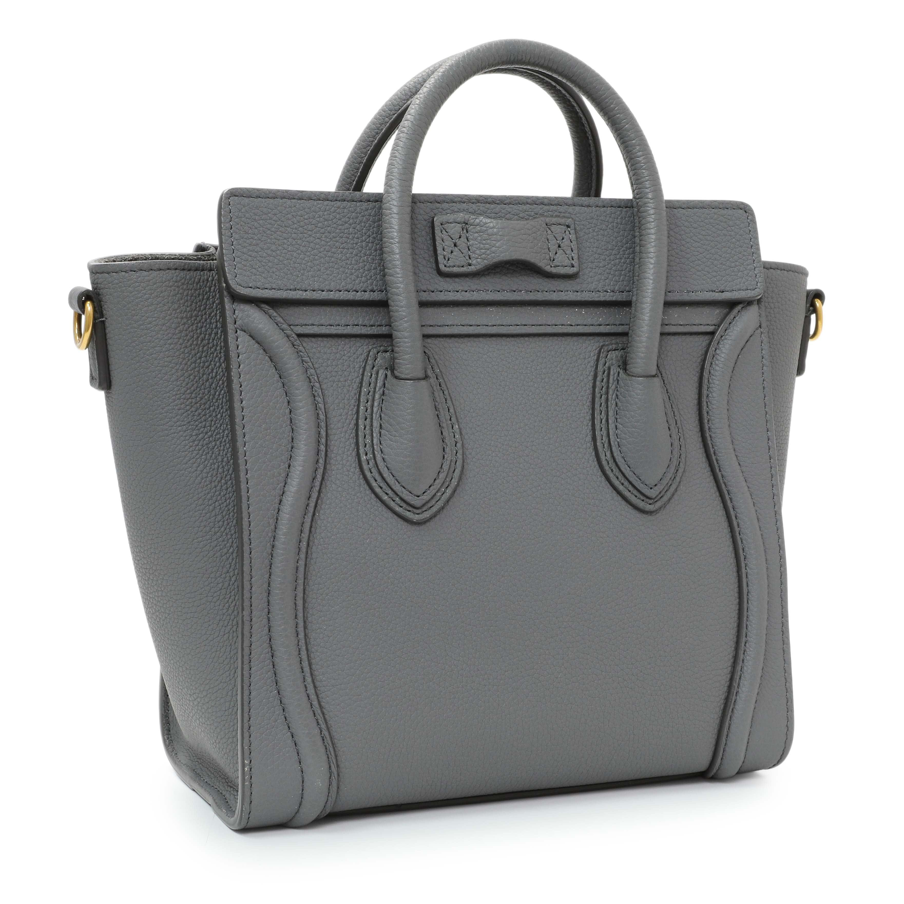 Celine Kohl Drummed Calfskin Nano Luggage