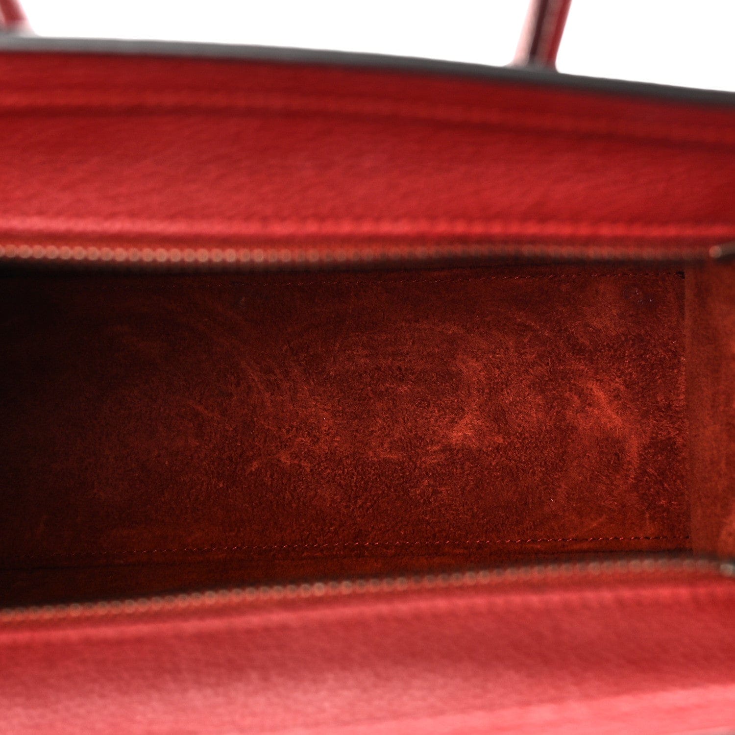 Celine Drummed Calfskin Nano Luggage Merlot