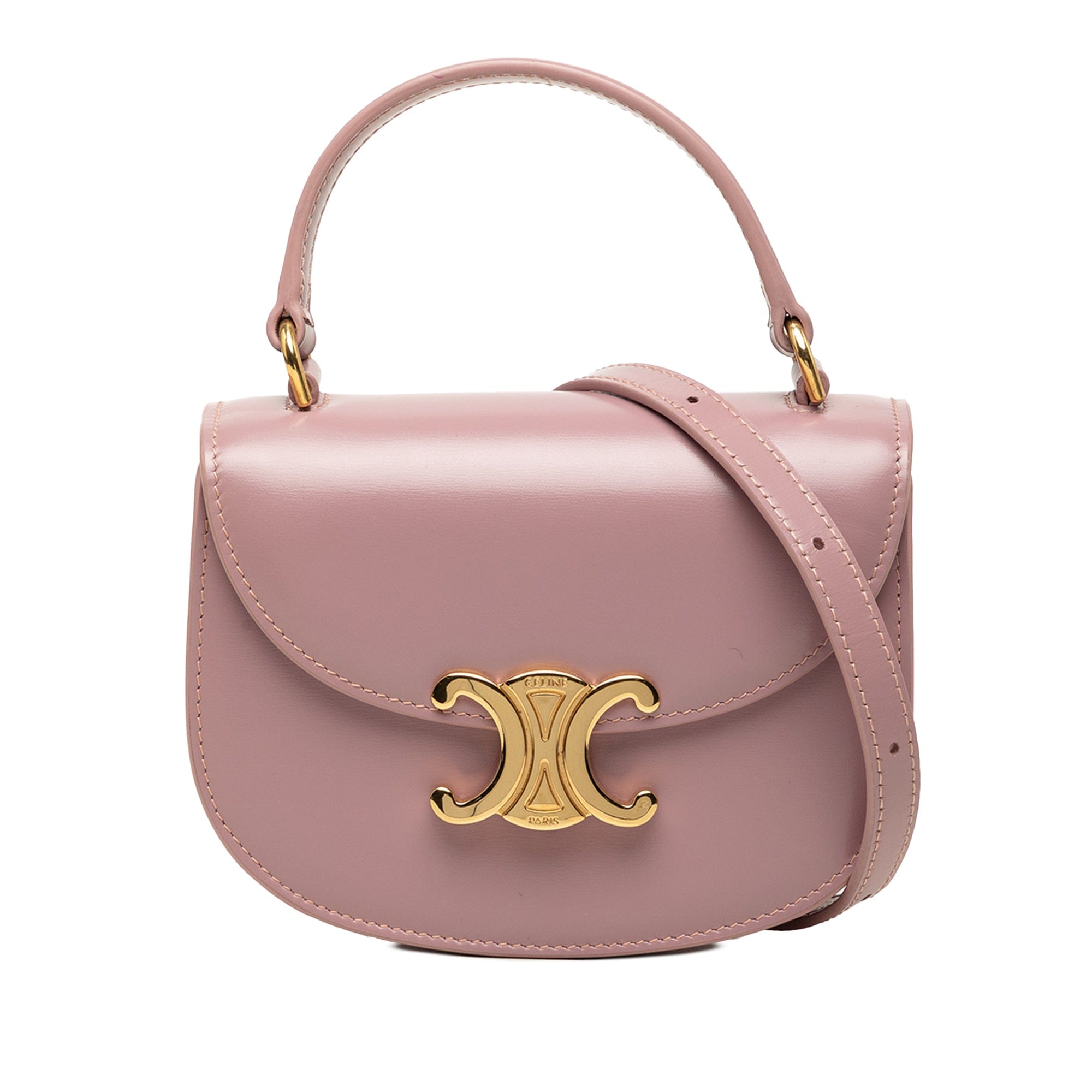 Celine Mini Shiny Calfskin Besace Clea Satchel