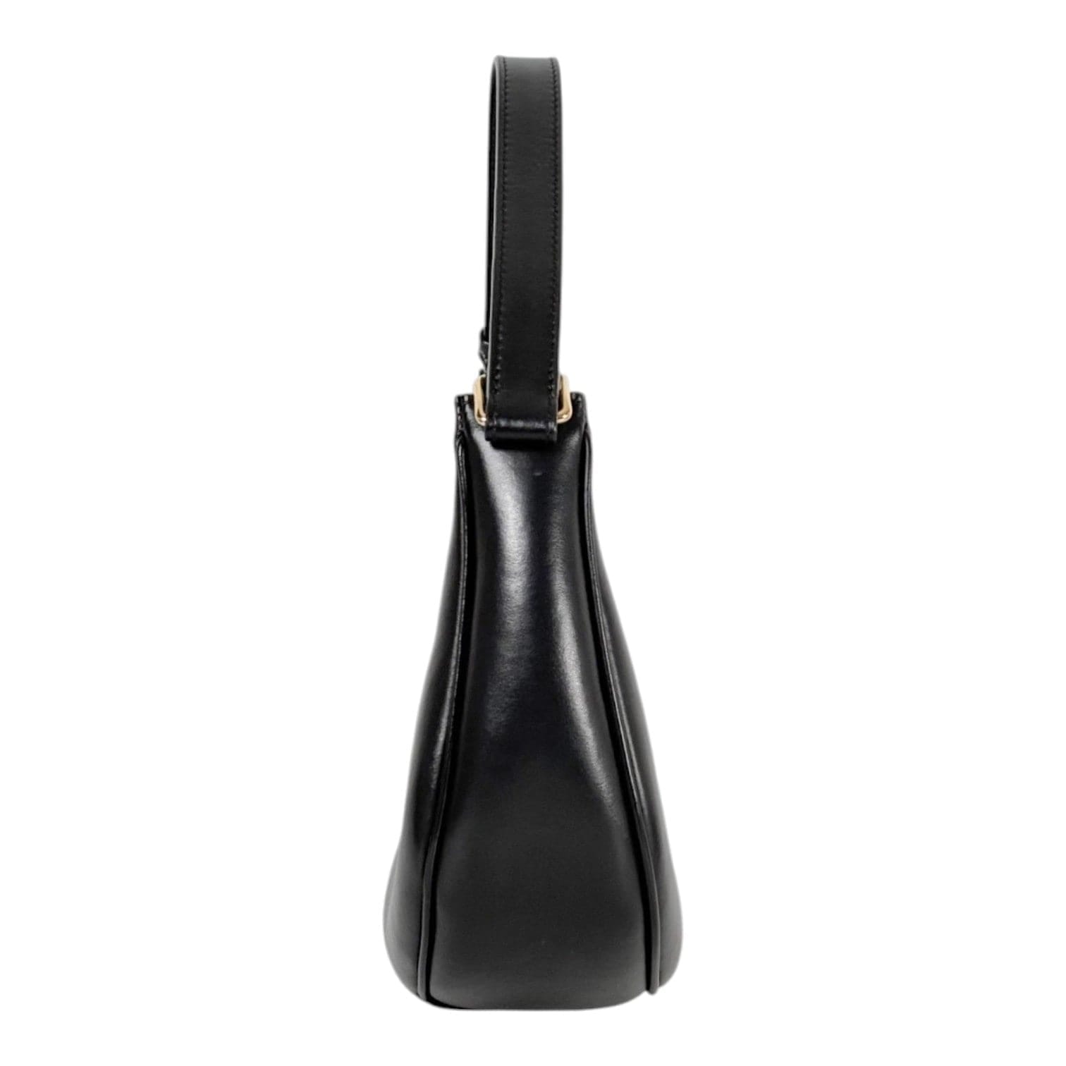 Celine Black Ava Triomphe Hobo Bag in Calfskin