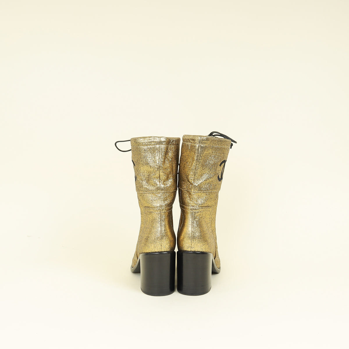 Chanel Bicolor CC Cap Toe Quilted Ankle Boot 39