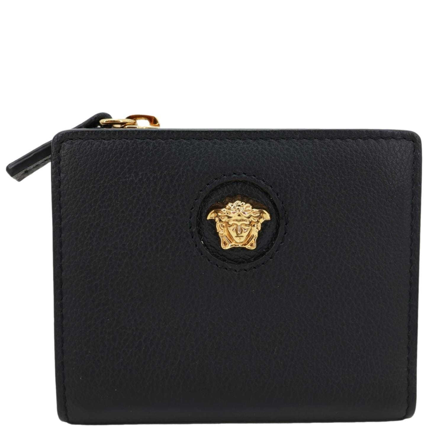VERSACE La Medusa Small Leather Wallet Black
