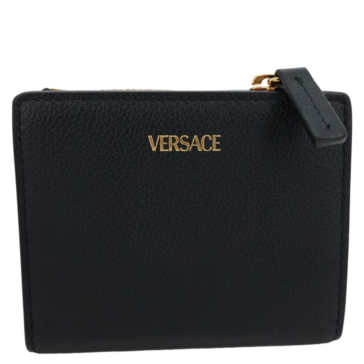 VERSACE La Medusa Small Leather Wallet Black