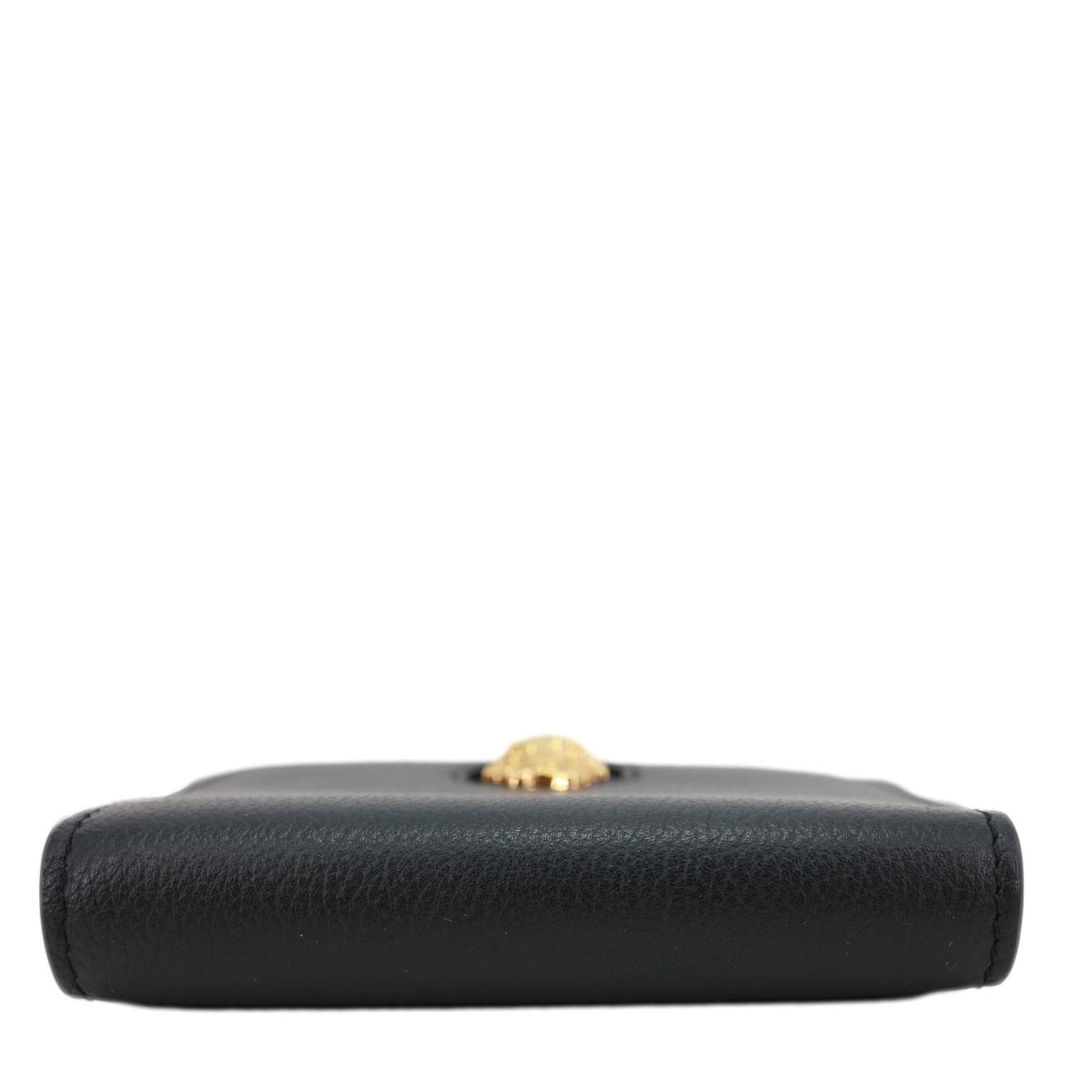 VERSACE La Medusa Small Leather Wallet Black