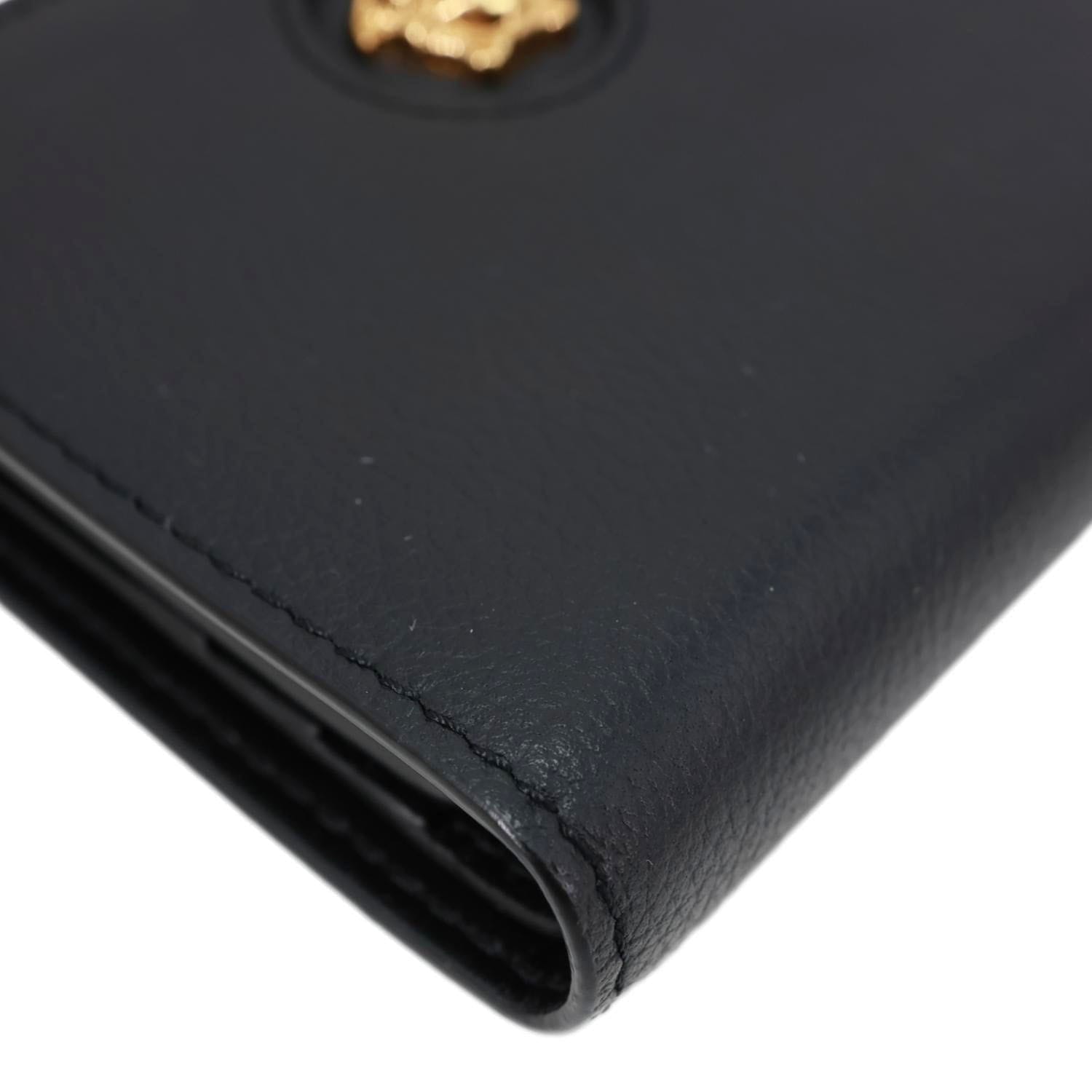 VERSACE La Medusa Small Leather Wallet Black