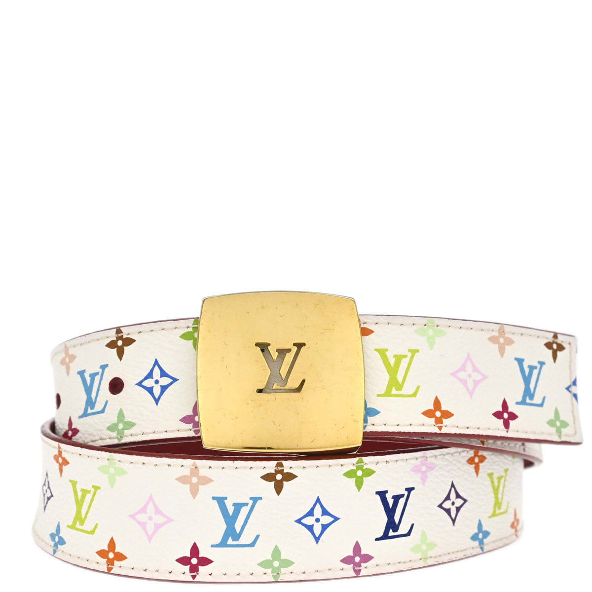 Louis Vuitton Multicolor Ceinture Belt M9682W #80/32 Small Good