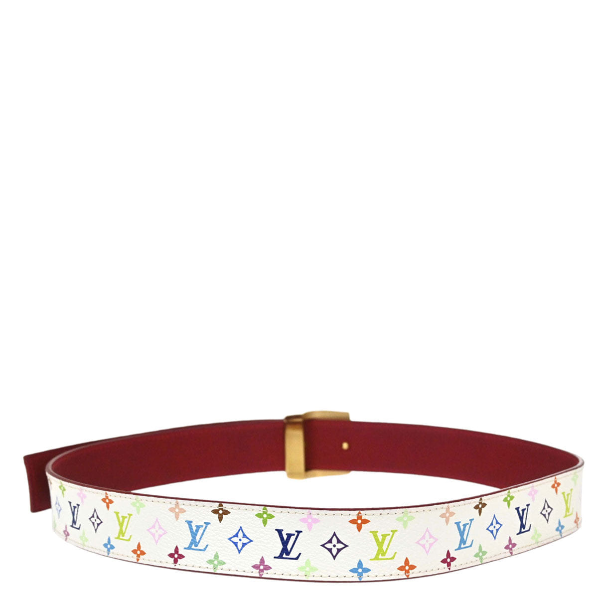 Louis Vuitton Multicolor Ceinture Belt M9682W #80/32 Small Good