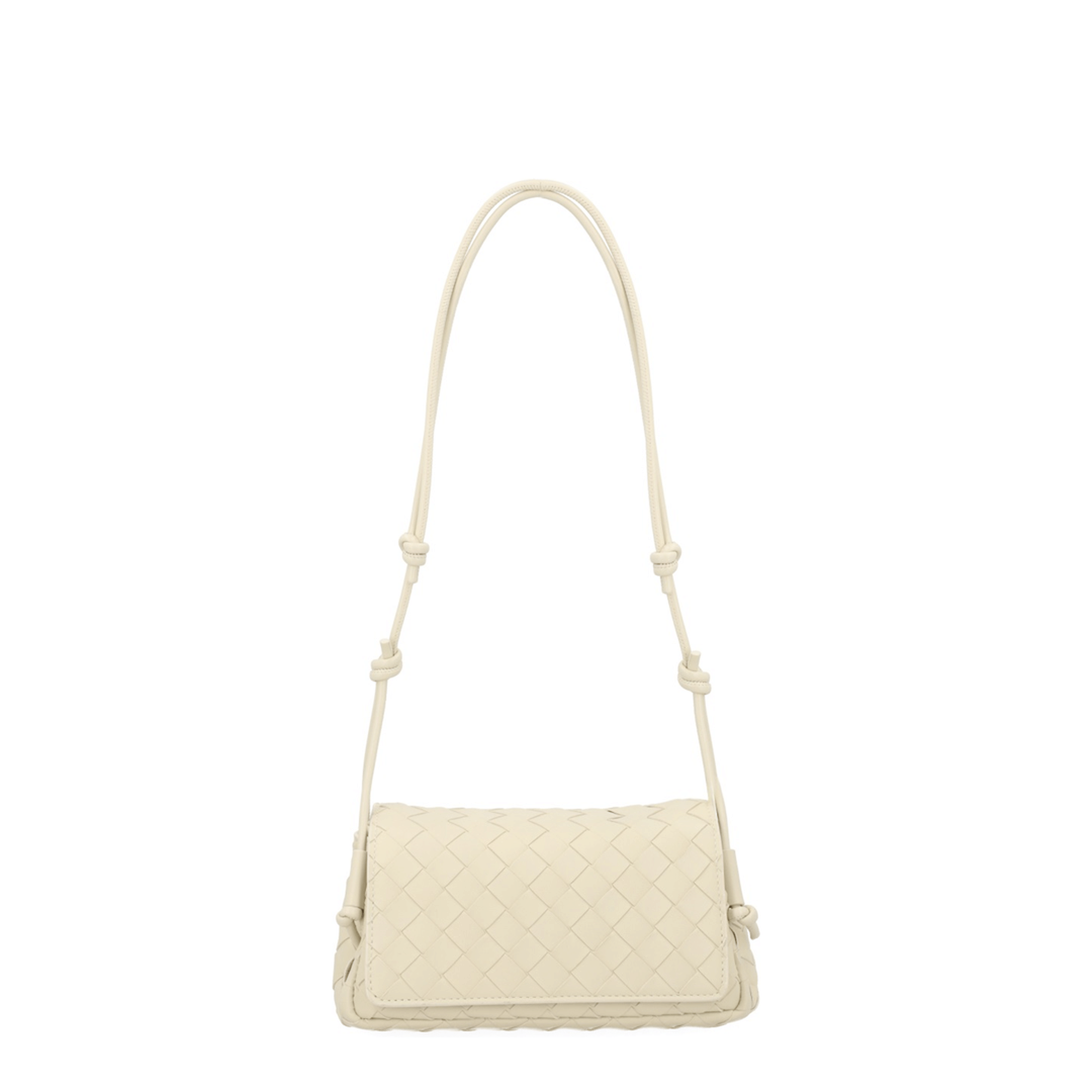 Bottega Veneta Notturno Intrecciato Nappa Crossbody - Sea Salt