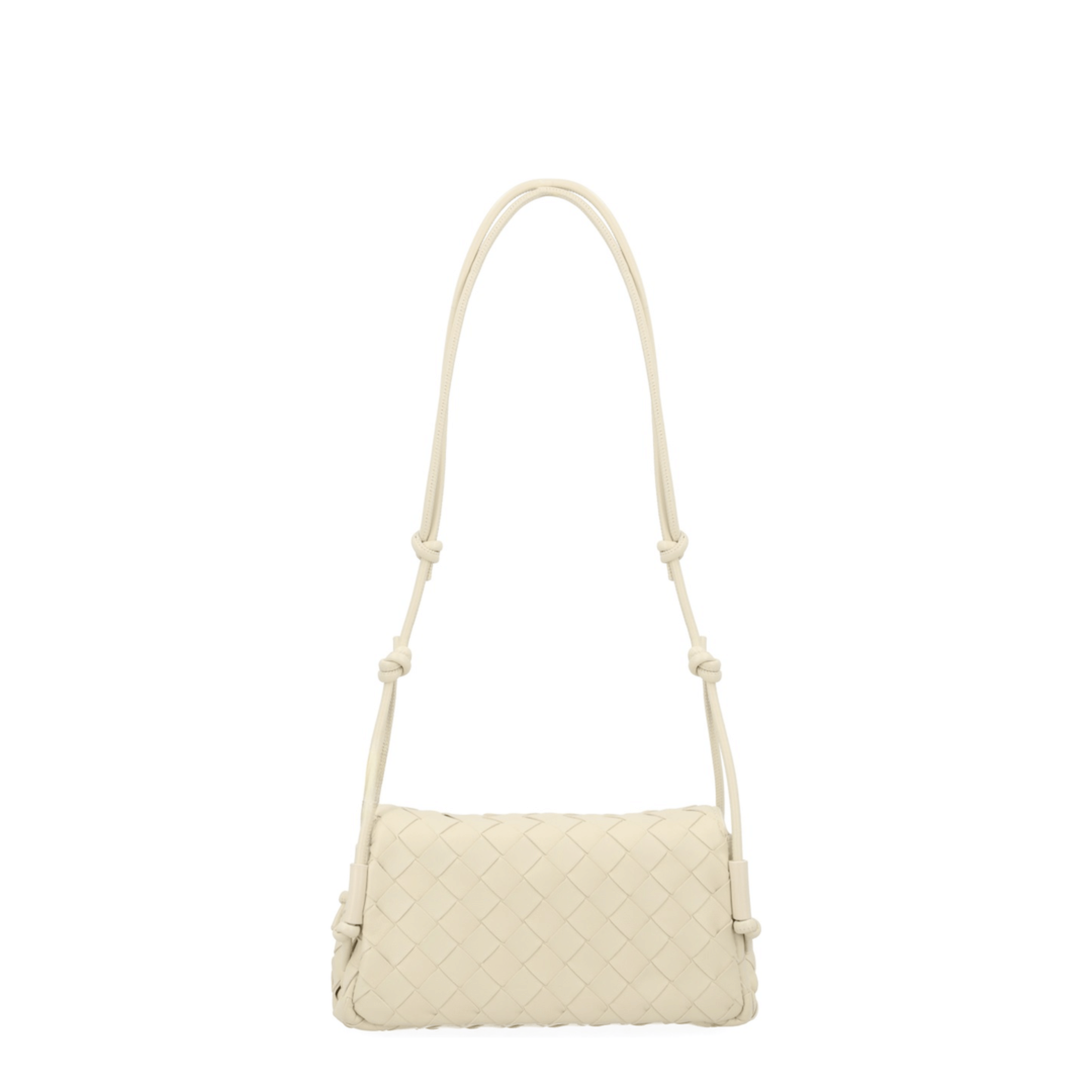 Bottega Veneta Notturno Intrecciato Nappa Crossbody - Sea Salt