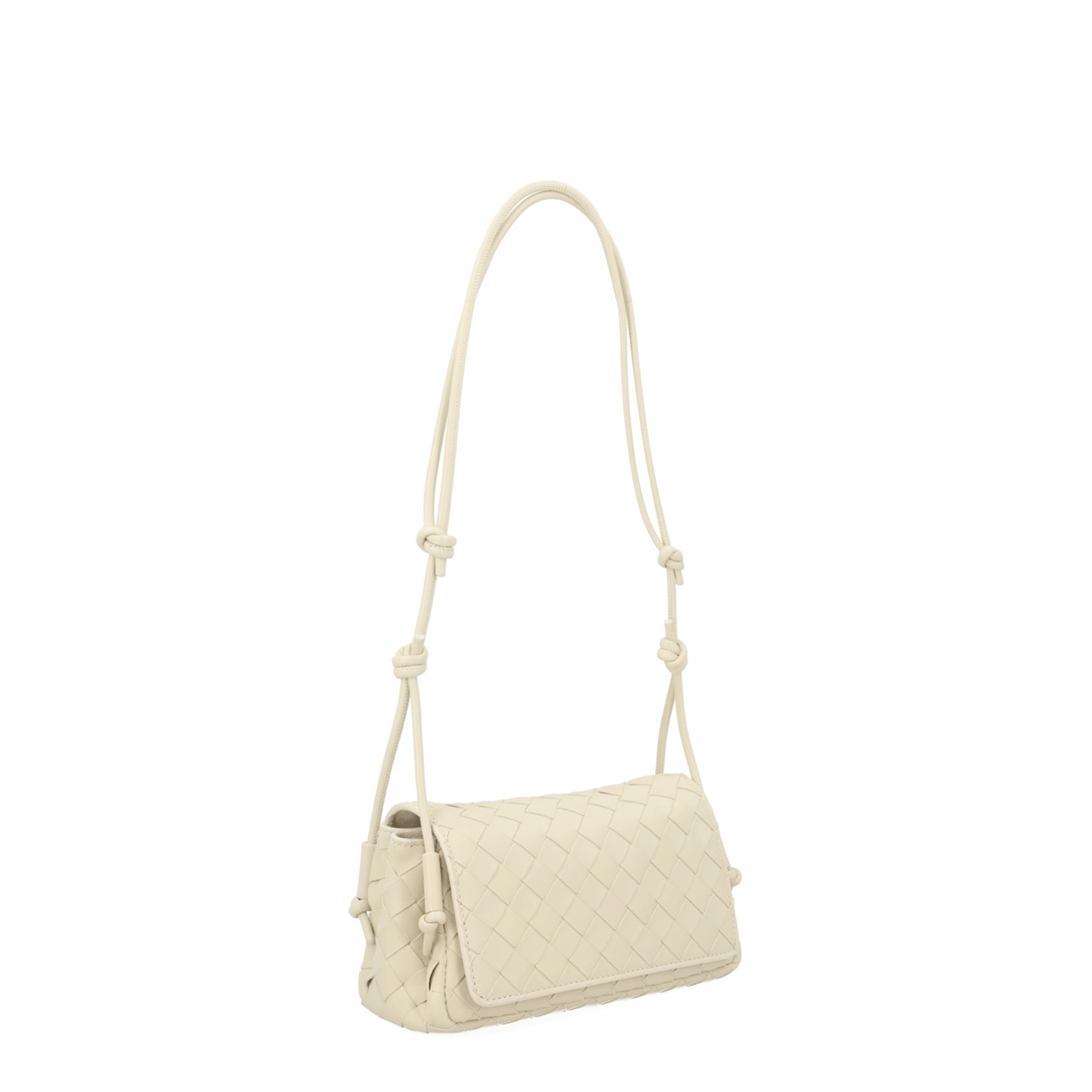 Bottega Veneta Notturno Intrecciato Nappa Crossbody - Sea Salt