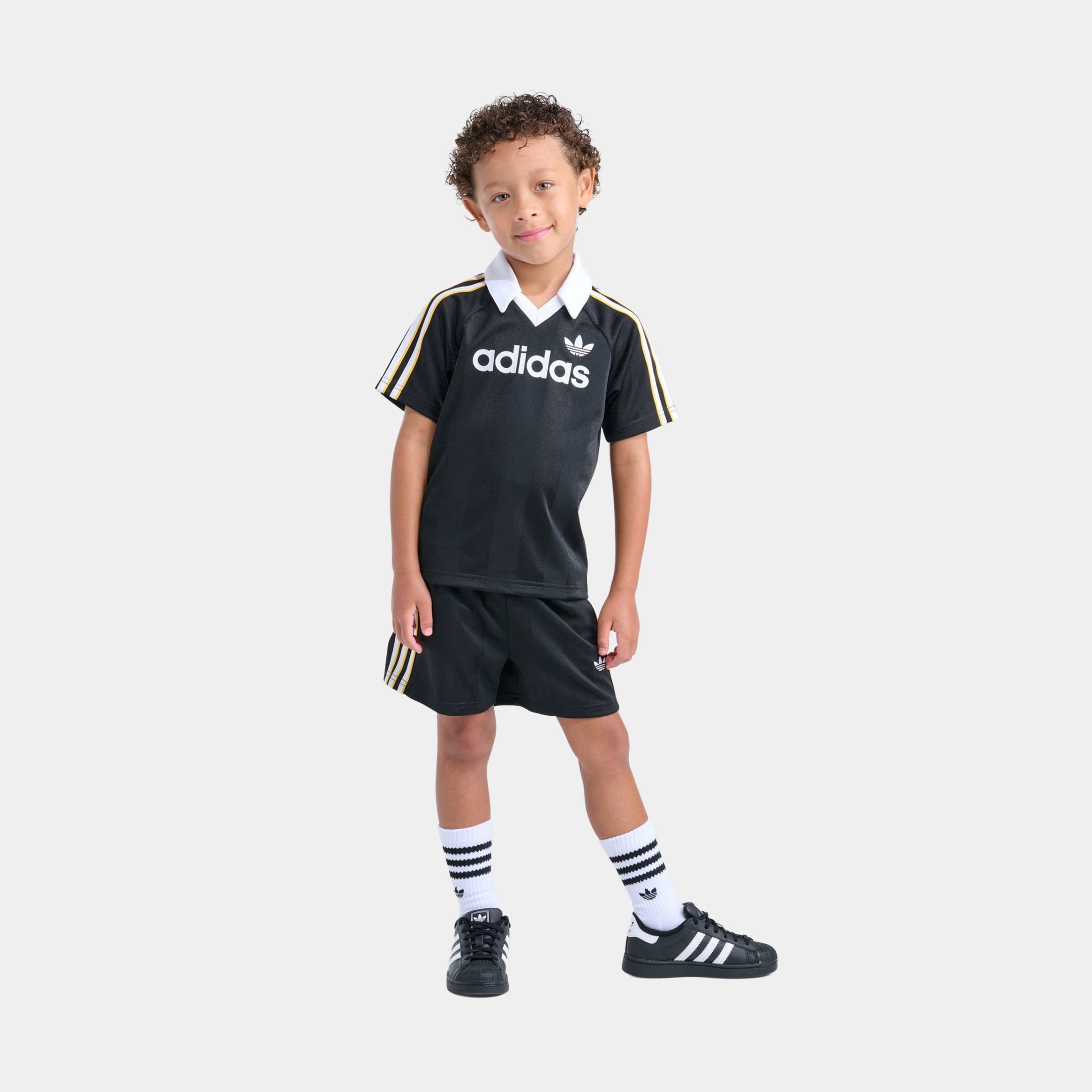 adidas Archive Jersey Short Preschool Set (Black)