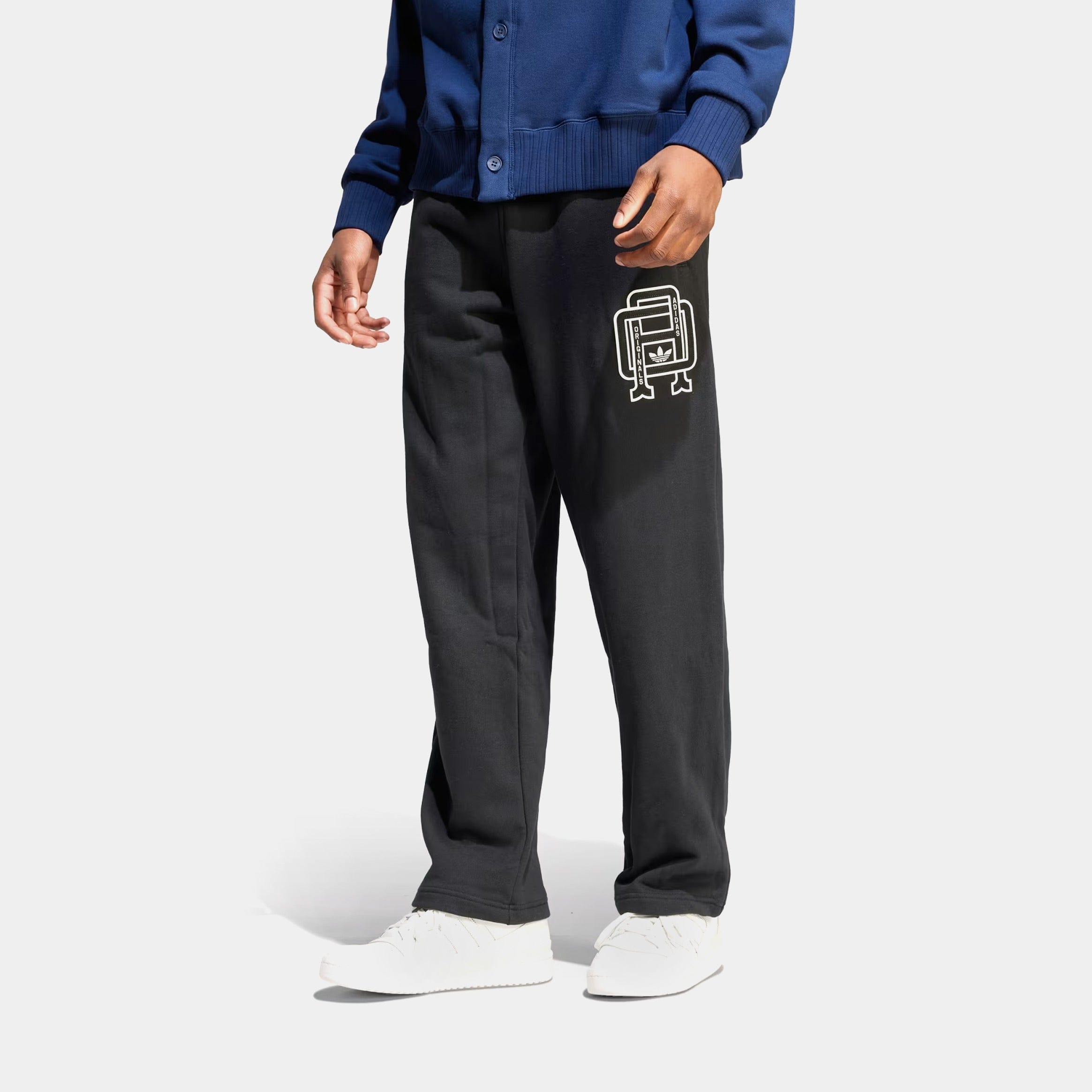 adidas Varsity Essentials Sweatpants Mens Sweatpants (Black/White)