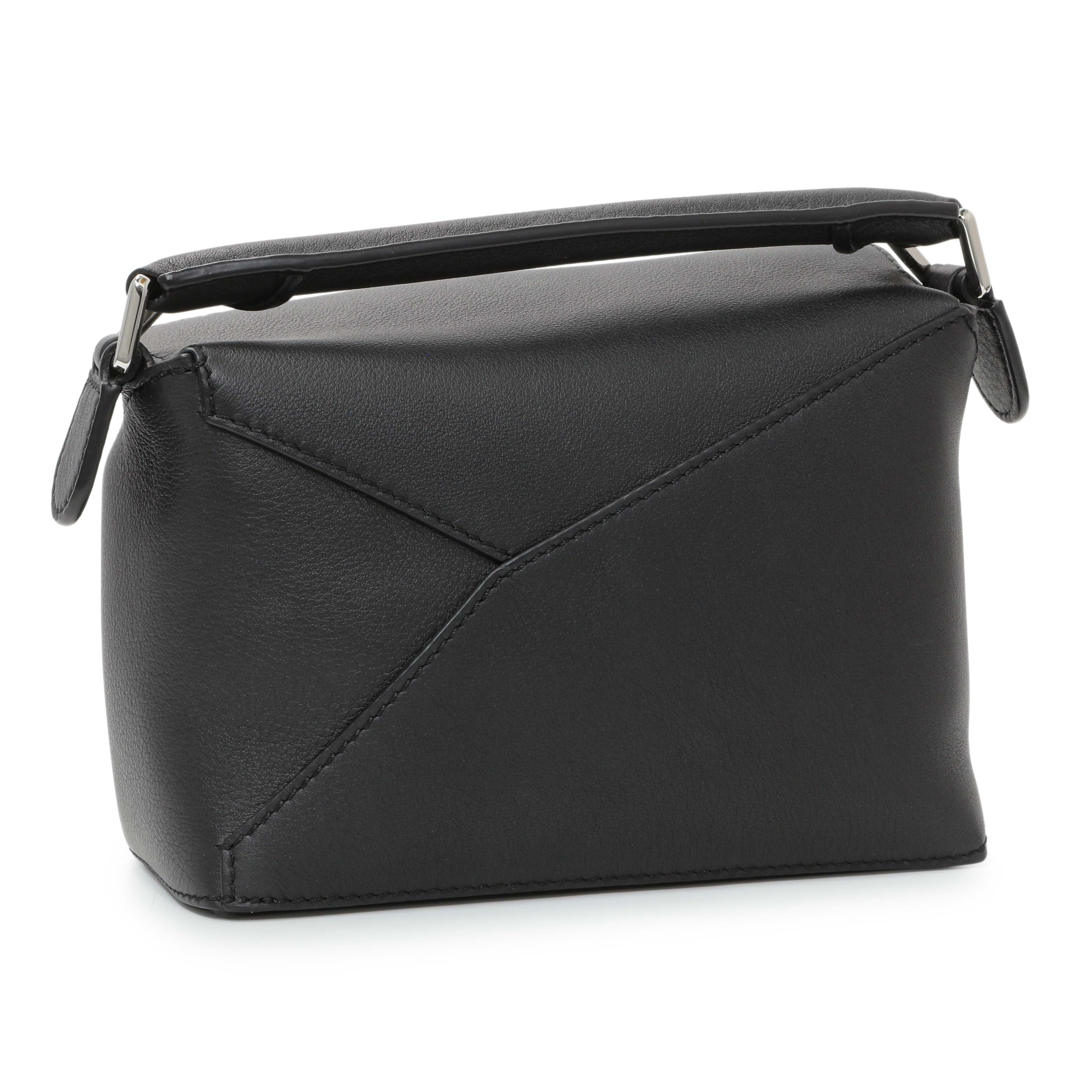 Loewe Black Calfskin Mini Puzzle Bag