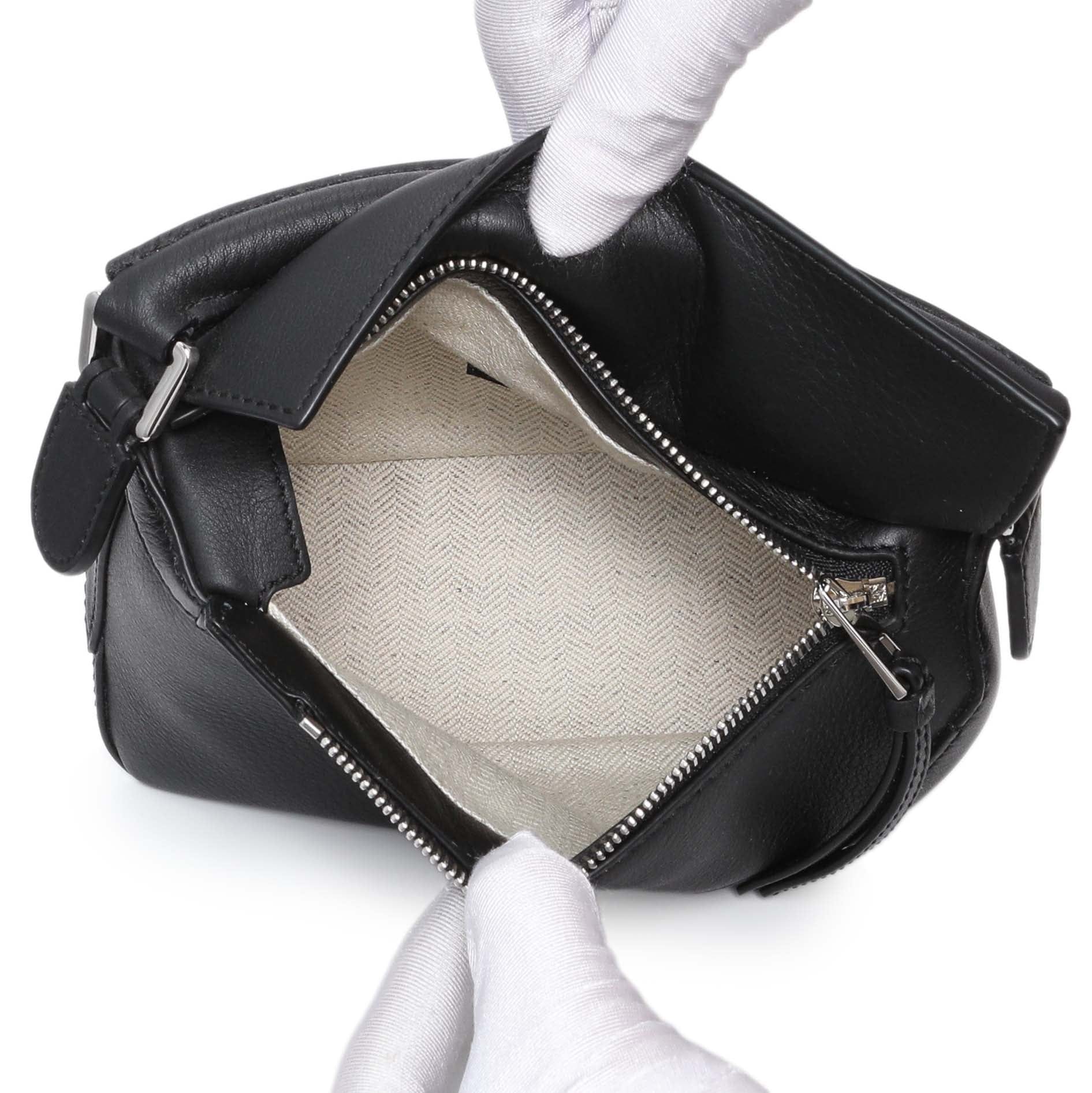 Loewe Black Calfskin Mini Puzzle Bag