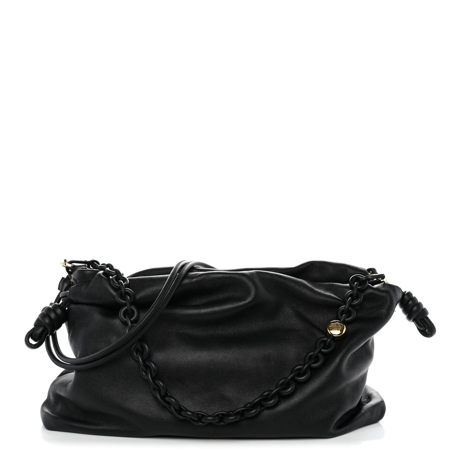 Loewe Mellow Nappa Large Donut Chain Flamenco Black