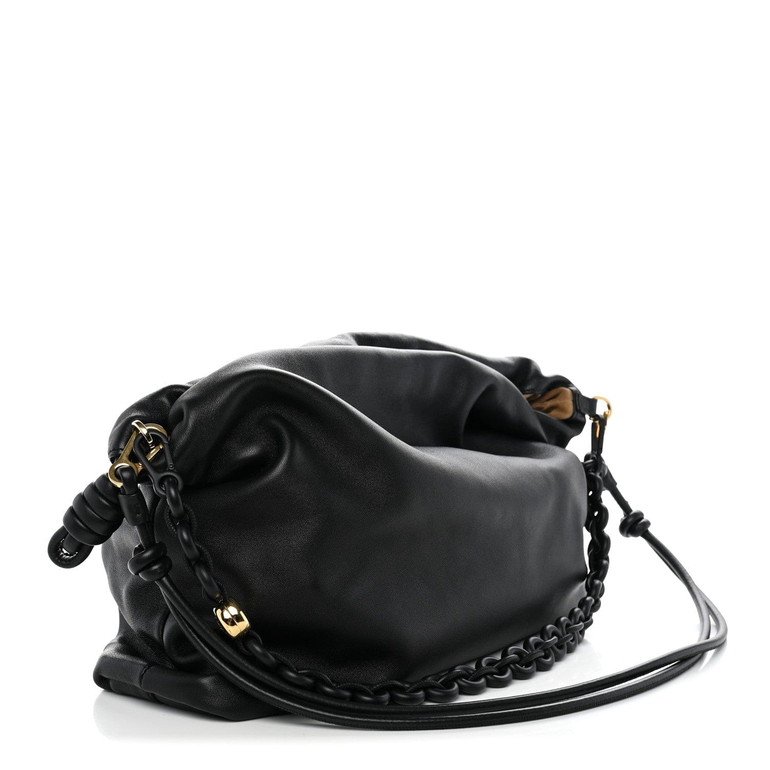 Loewe Mellow Nappa Large Donut Chain Flamenco Black
