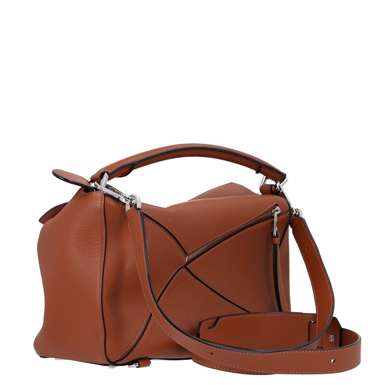 Loewe Calfskin Medium Puzzle Bag Tan