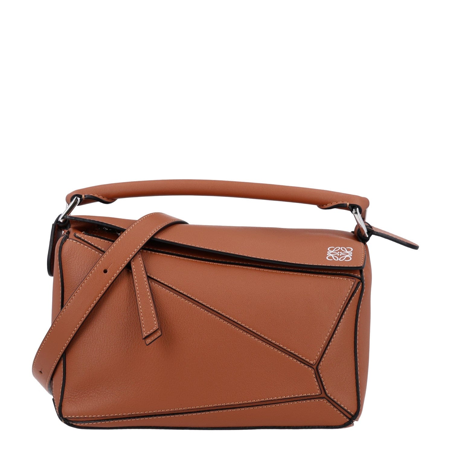 Loewe Calfskin Small Puzzle Bag Tan