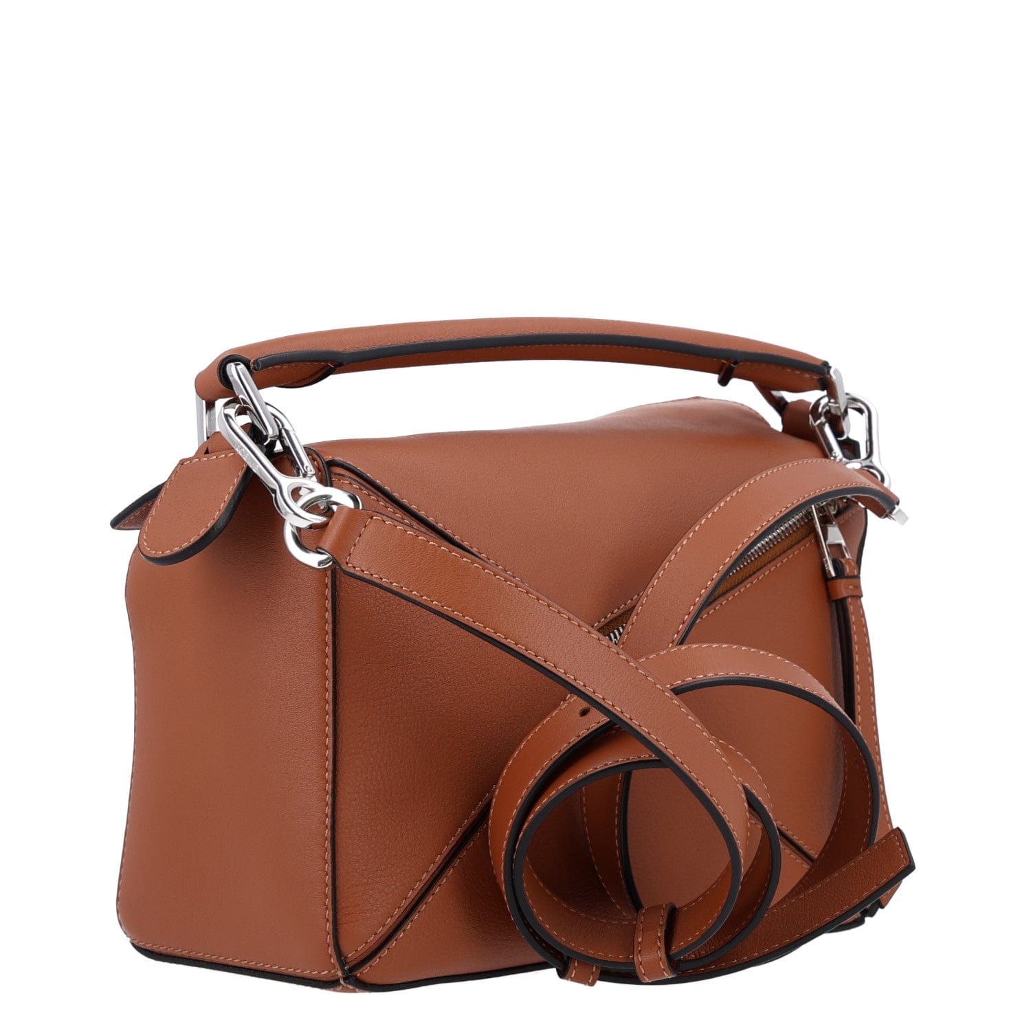 Loewe Calfskin Small Puzzle Bag Tan