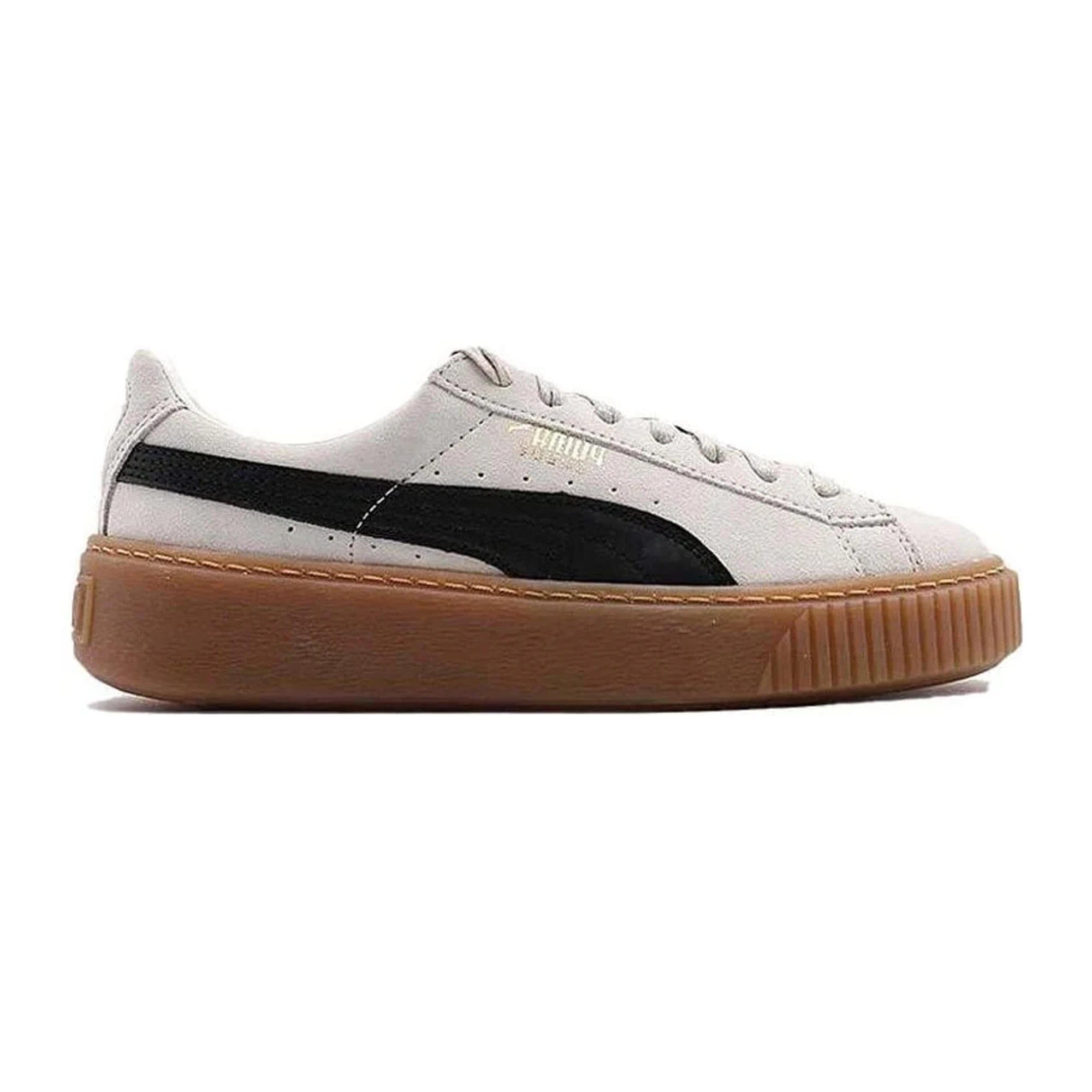 Puma Suede Platform Core Whisper White Black Women's