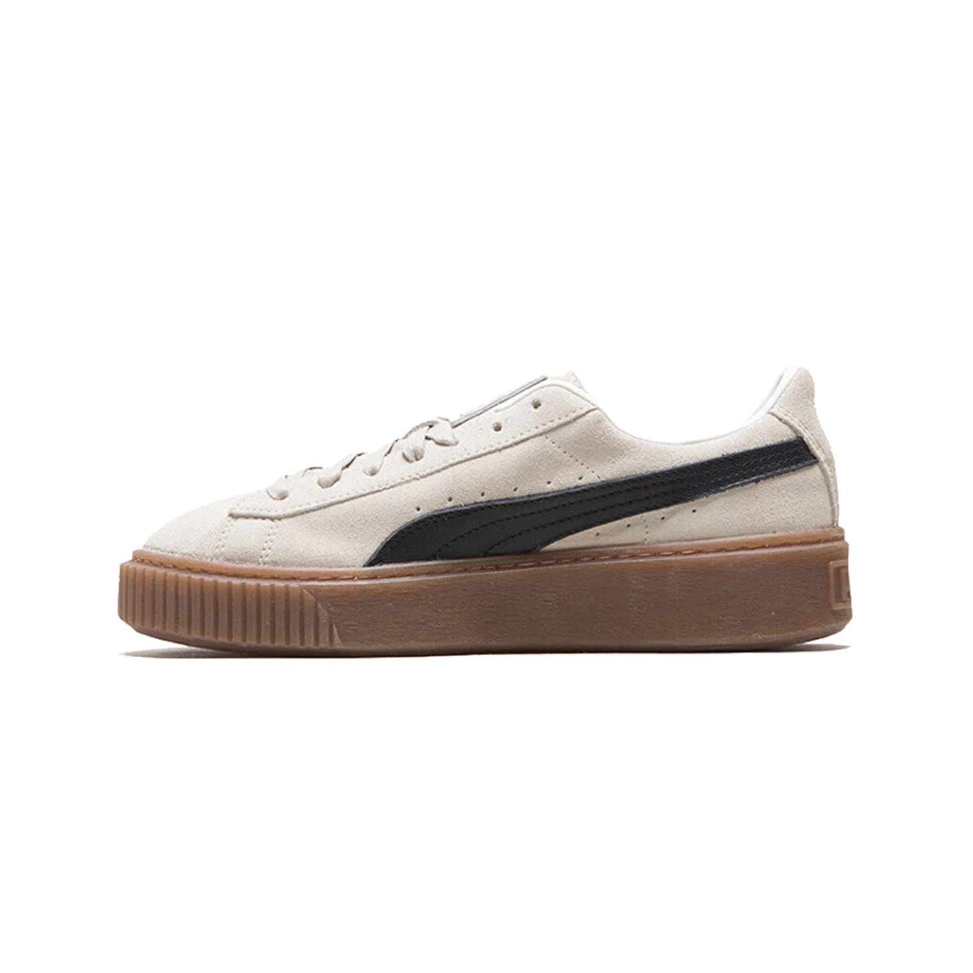 Puma Suede Platform Core Whisper White Black Women's