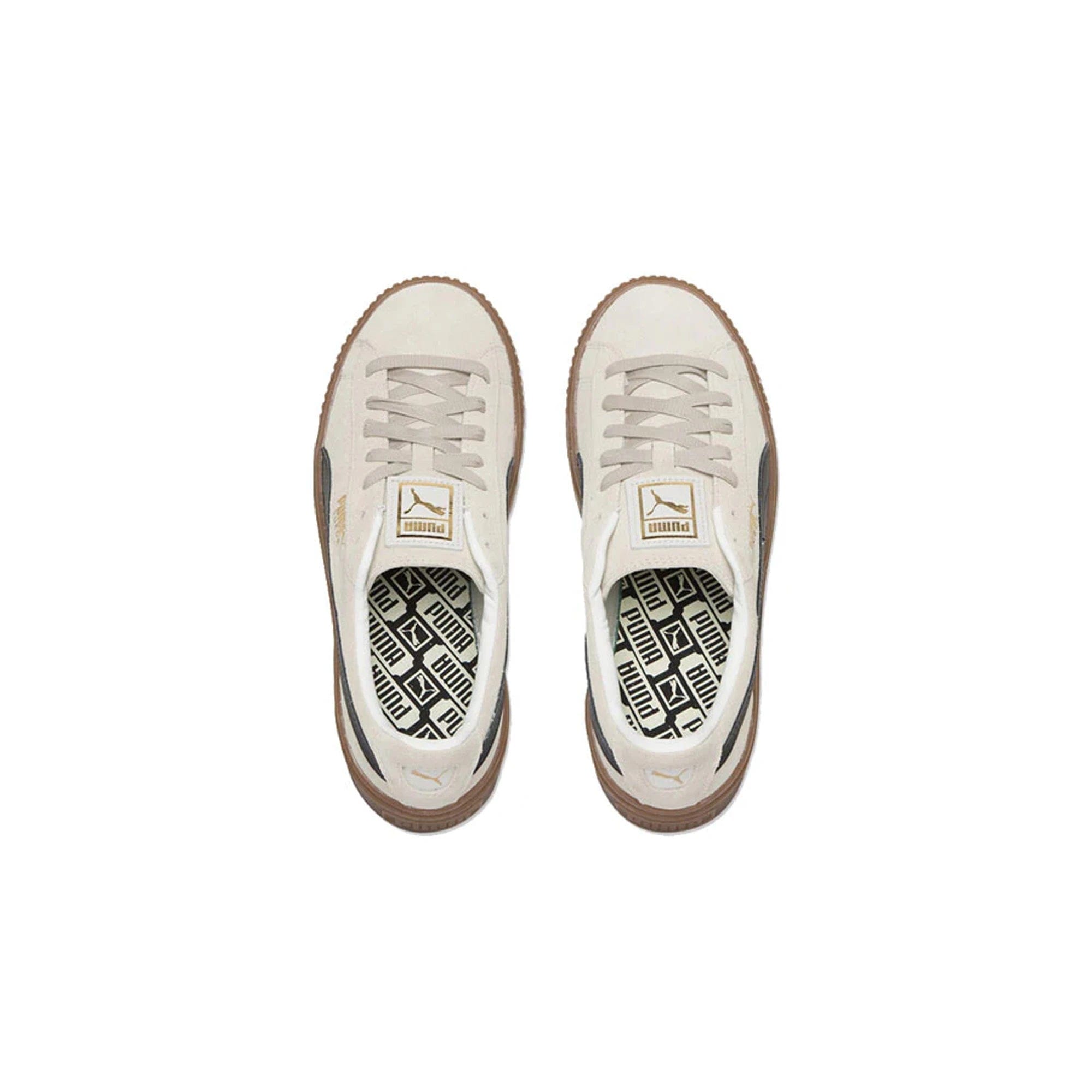 Puma Suede Platform Core Whisper White Black Women's
