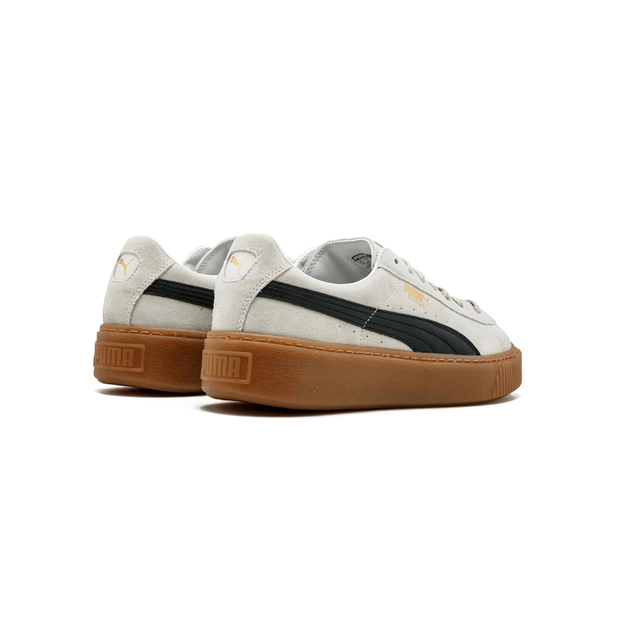 Puma Suede Platform Core Whisper White Black Women's