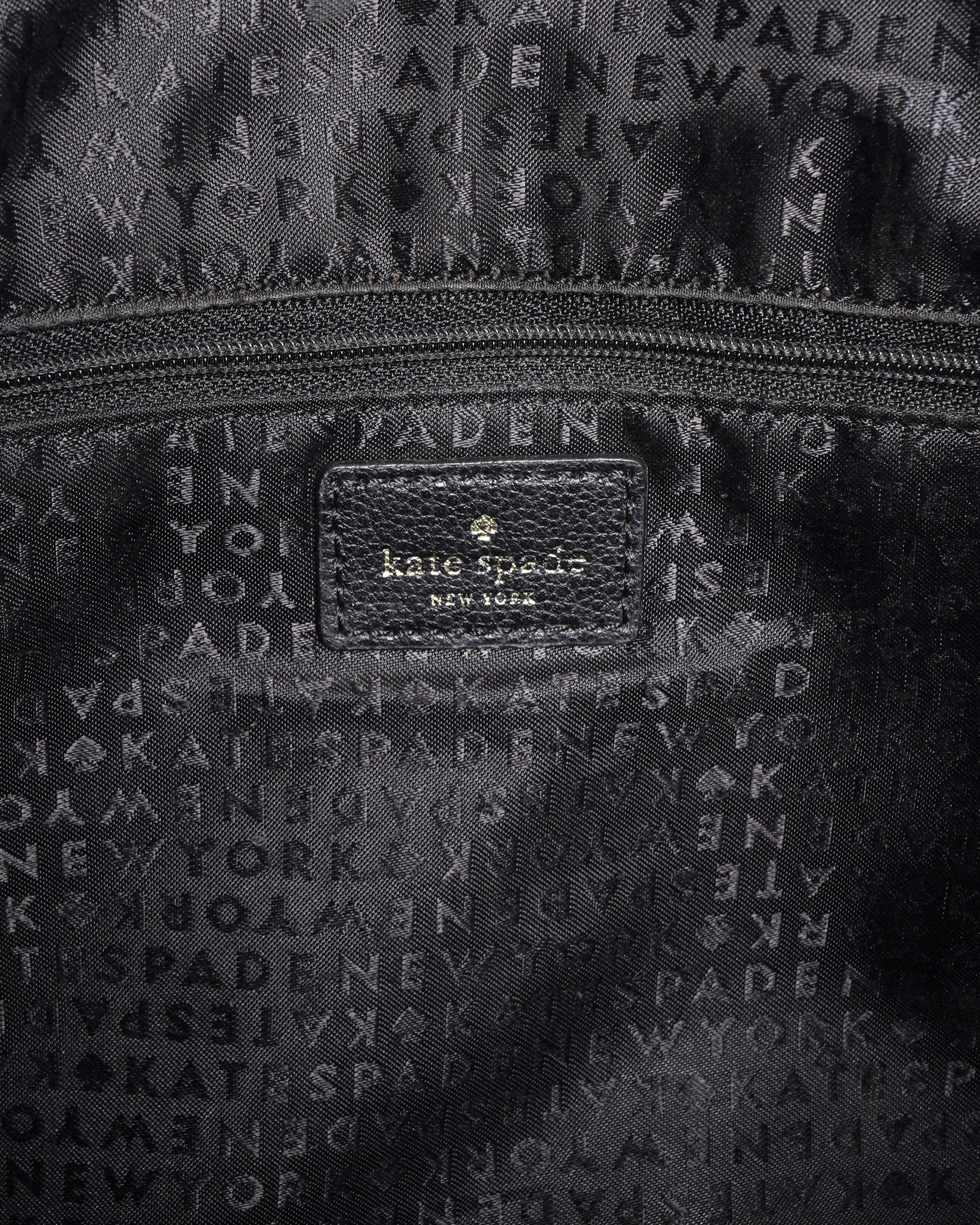 Kate Spade Zipper Tote In Black