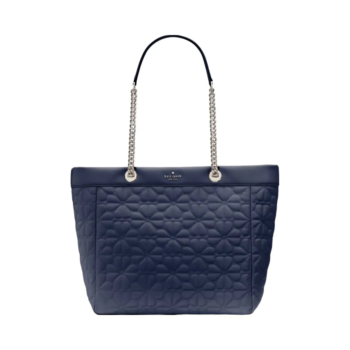 Kate Spade Flower Quilted Fabric XL Tote Parisian Navy