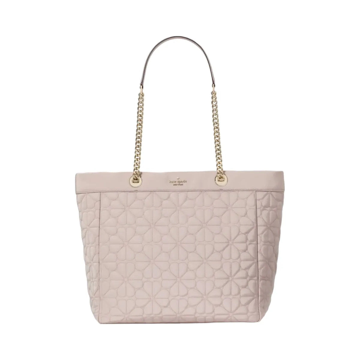 Kate Spade Flower Quilted Fabric XL Tote Cozy Grey