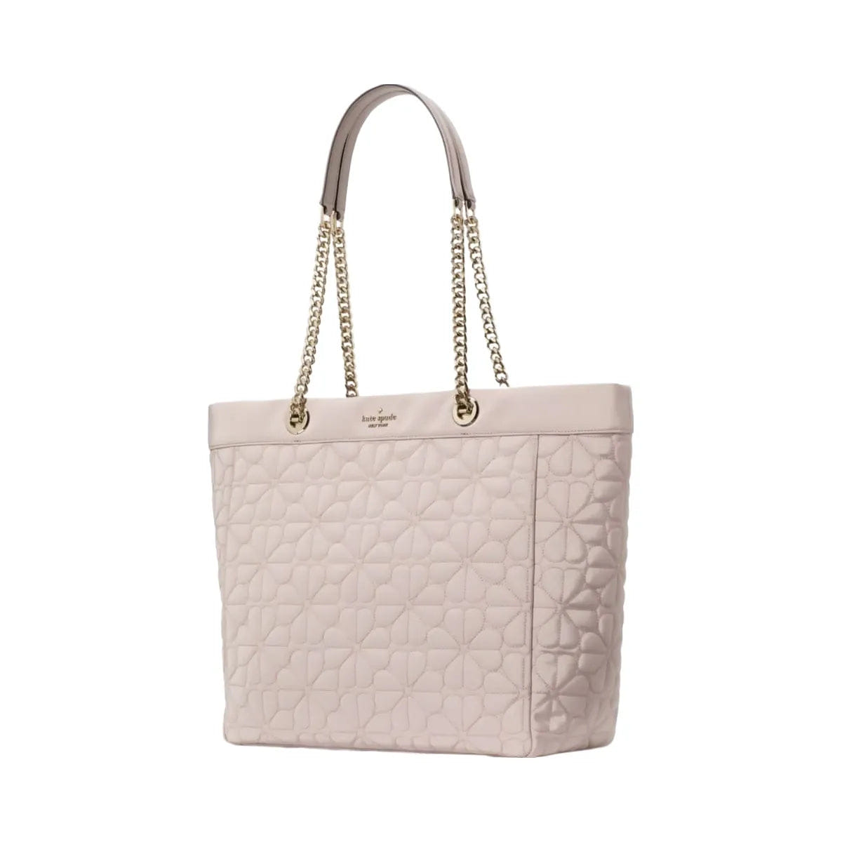 Kate Spade Flower Quilted Fabric XL Tote Cozy Grey