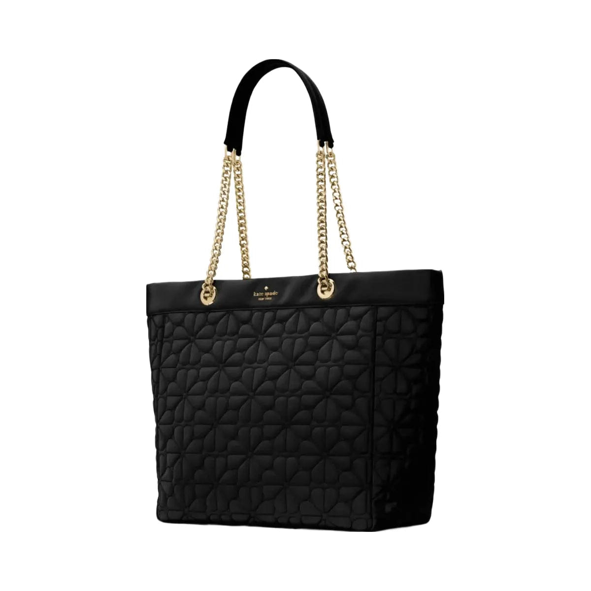 Kate Spade Flower Quilted Fabric XL Tote Black