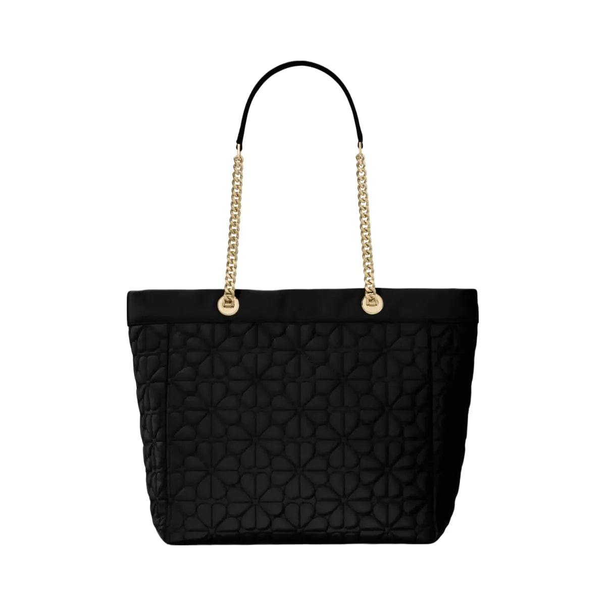 Kate Spade Flower Quilted Fabric XL Tote Black