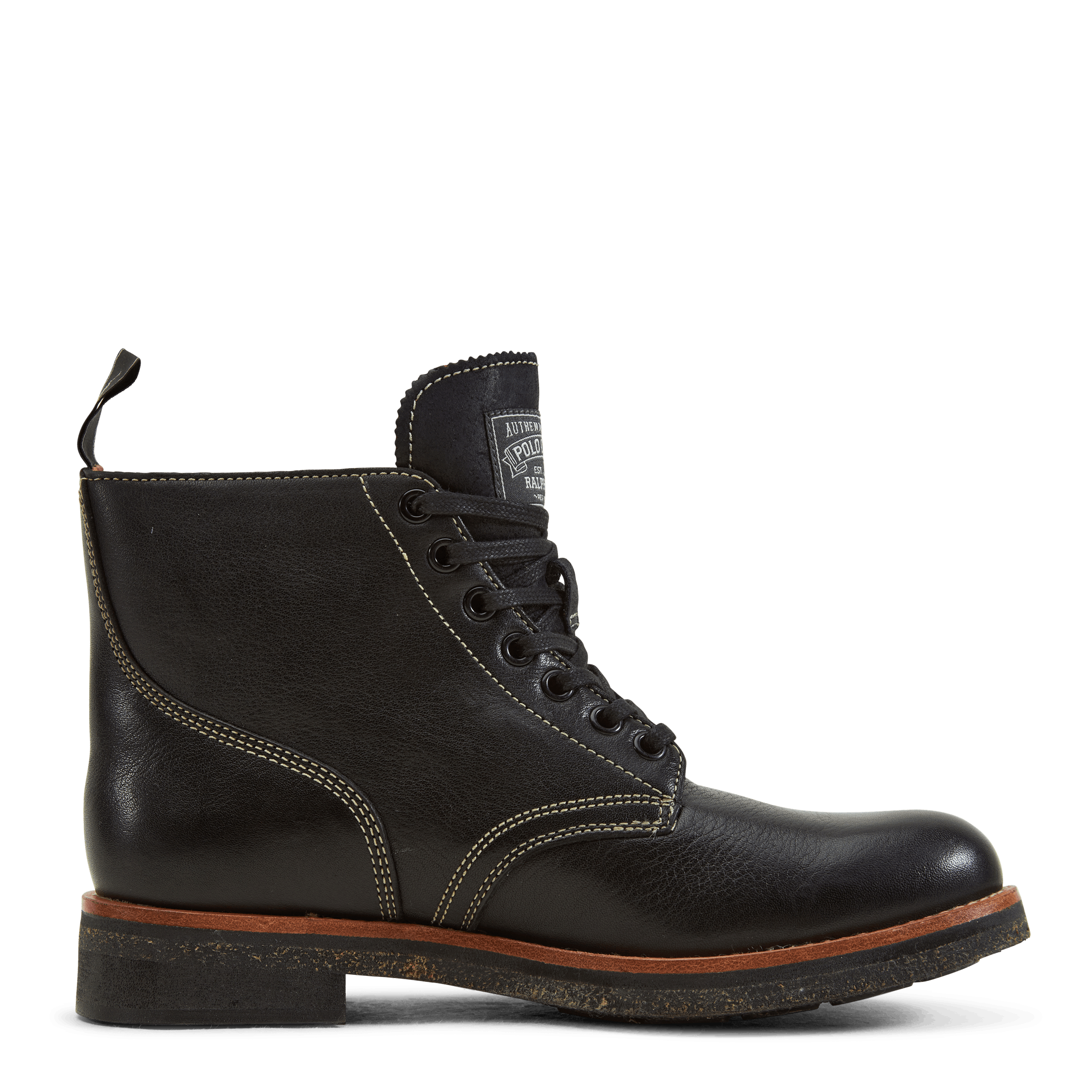 Polo Ralph Lauren Tumbled Leather Boot Black