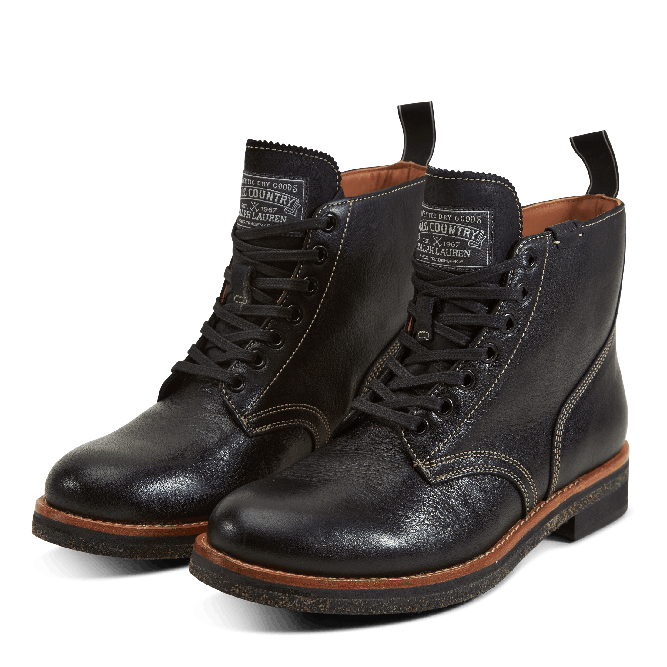 Polo Ralph Lauren Tumbled Leather Boot Black
