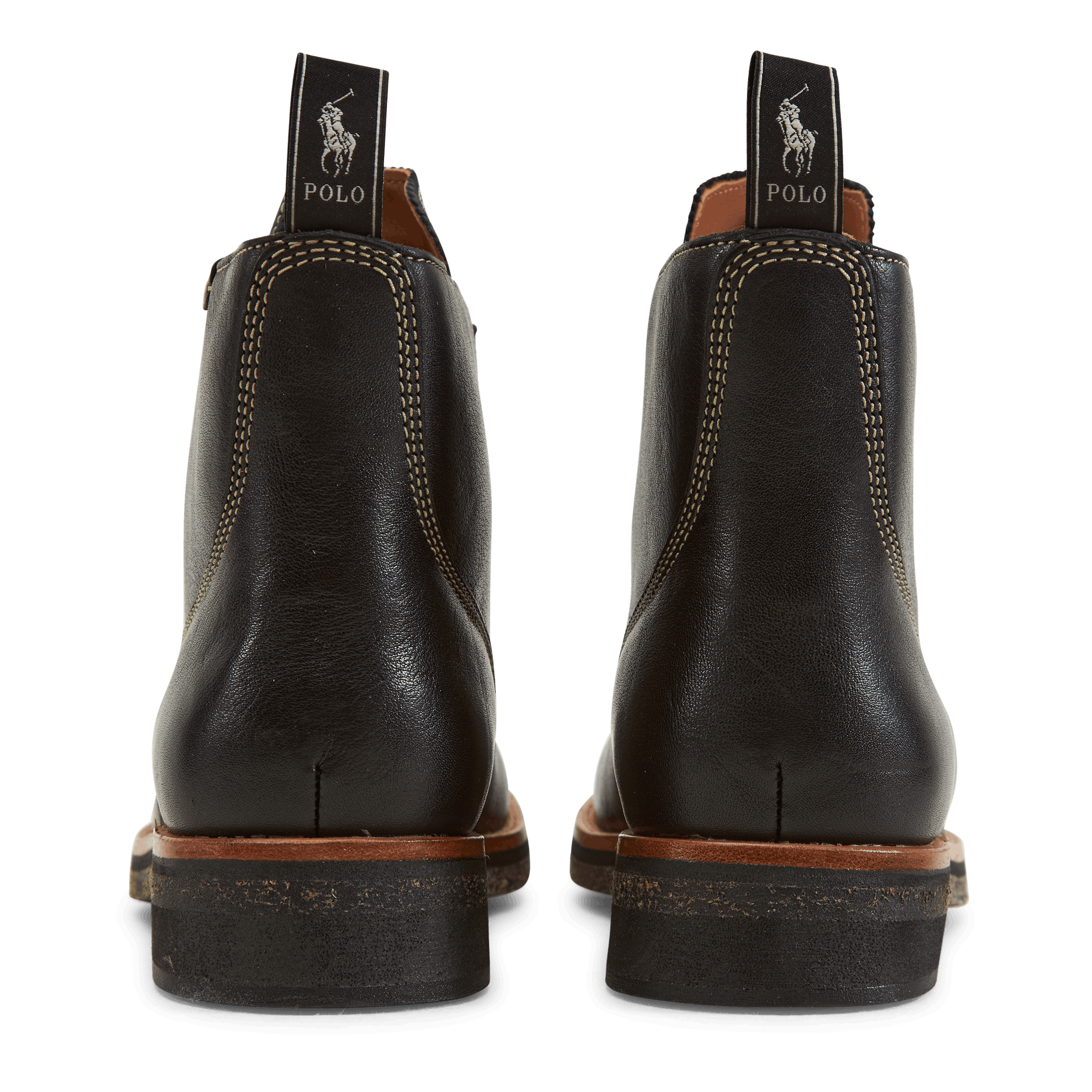 Polo Ralph Lauren Tumbled Leather Boot Black
