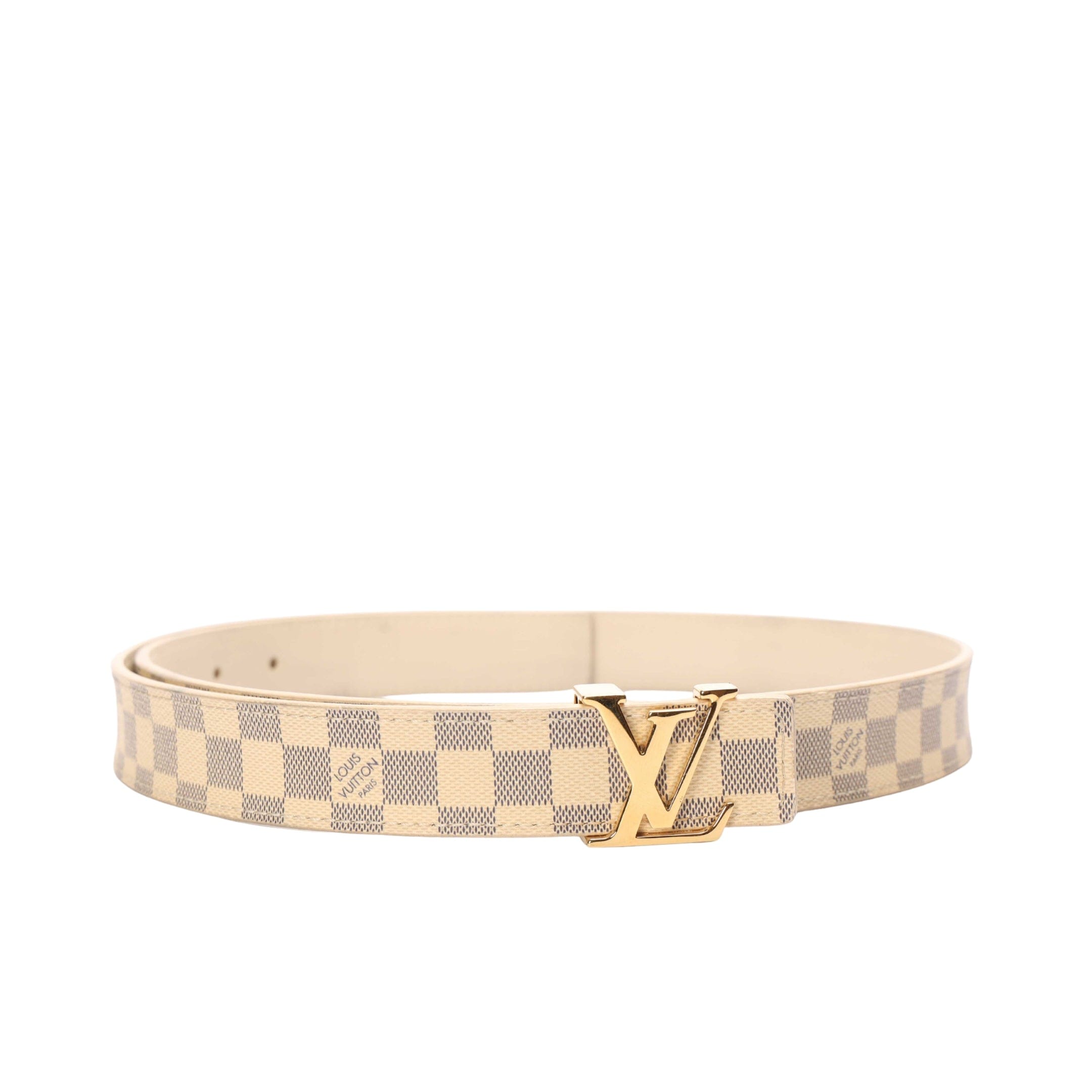 Louis Vuitton Damier Azur LV Logo Belt